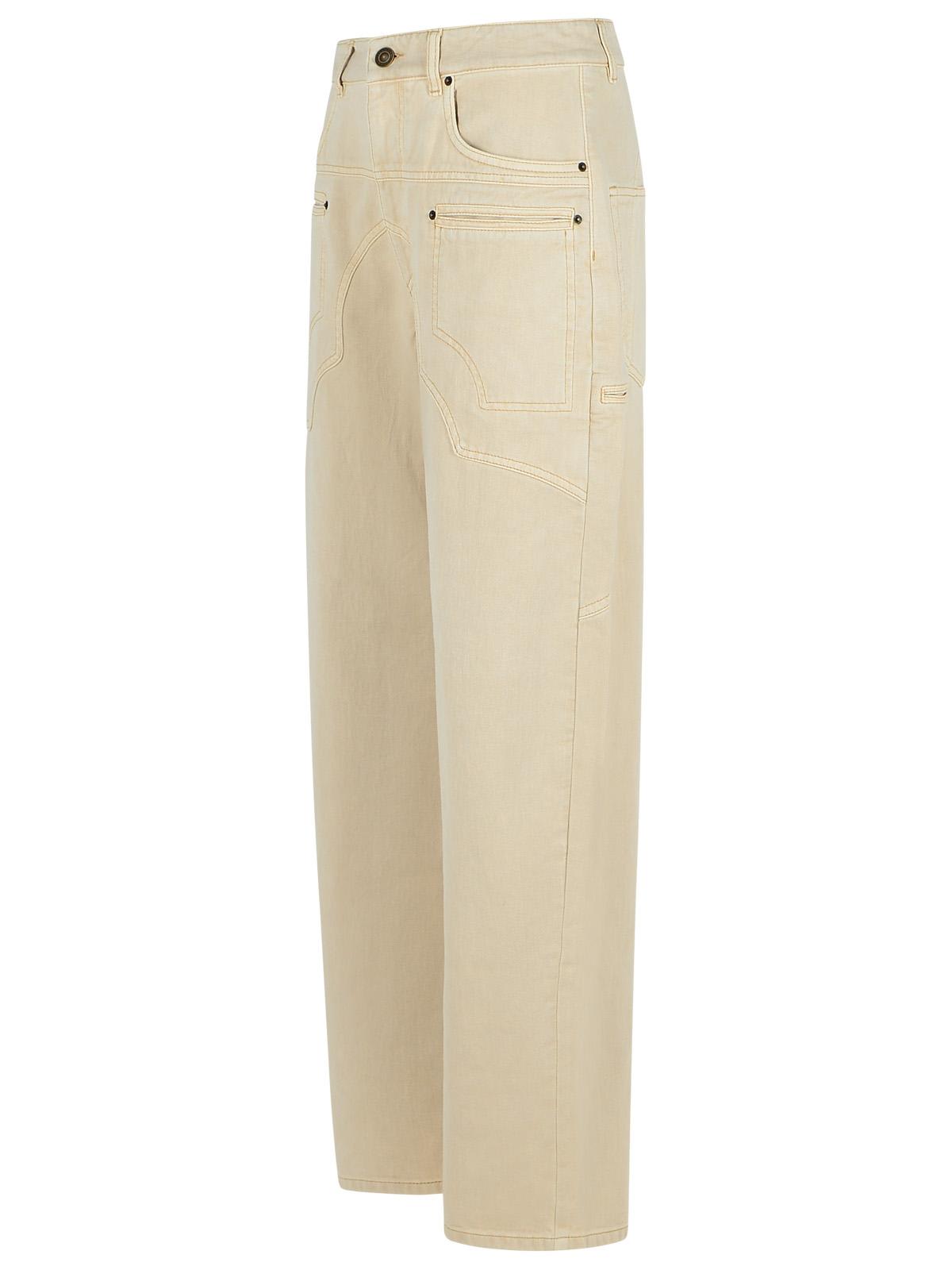Isabel Marant Baryl Beige Cotton Pants In Beige