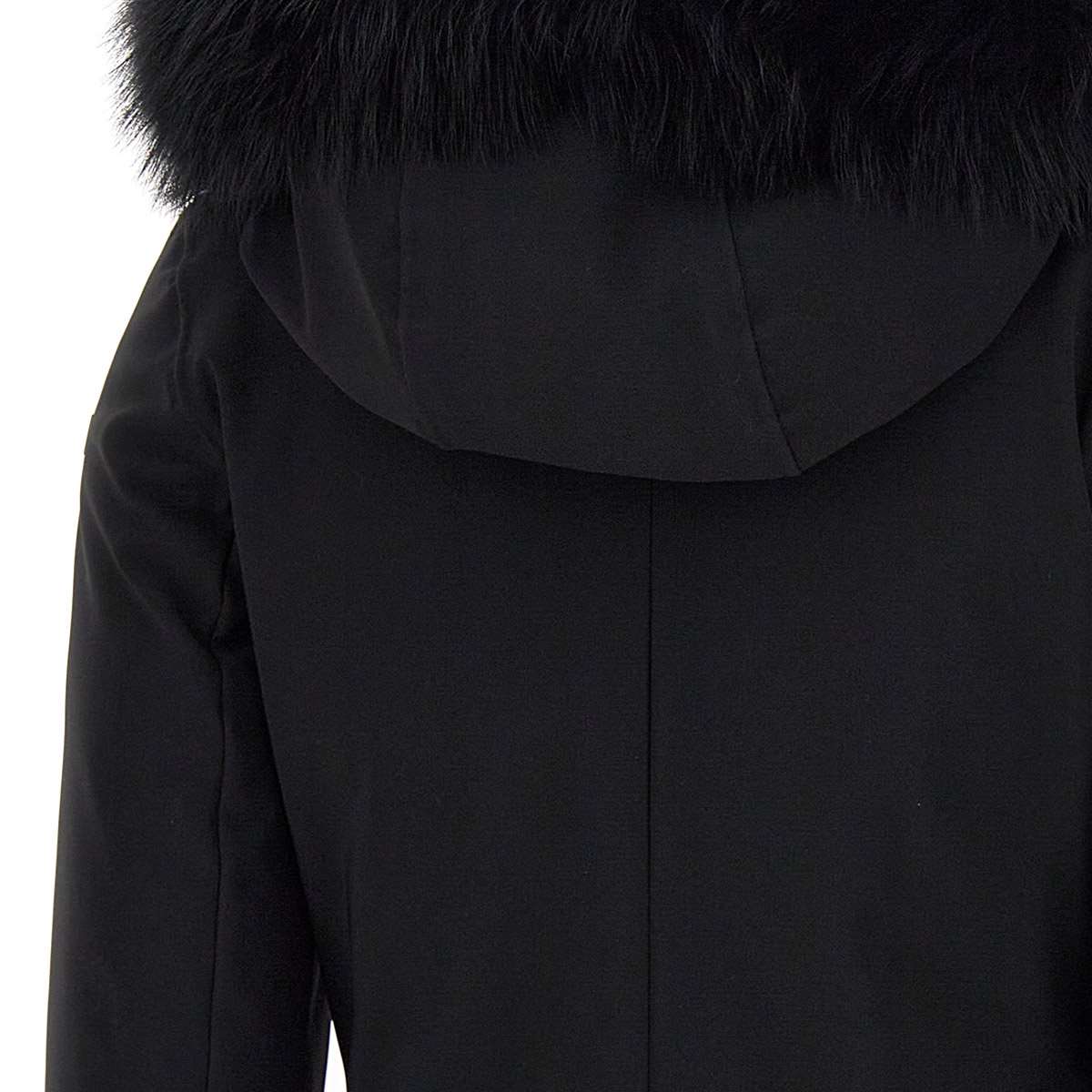Shop Rrd - Roberto Ricci Design Winter Long Fur Jacket In Nero