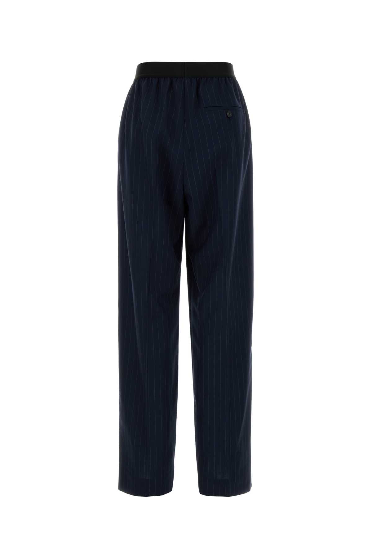 Balenciaga Wool Pant With Elastic Waistband And Pinstripe