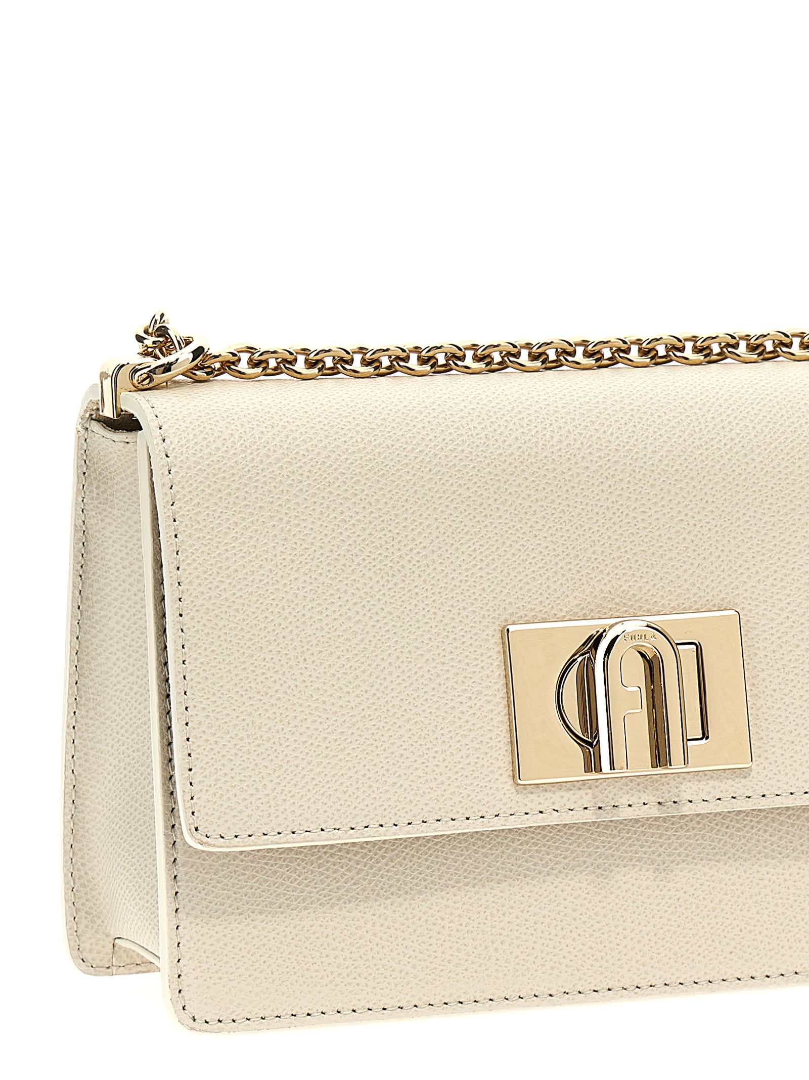 Shop Furla 1927 Mini Crossbody Bag In Yellow Cream