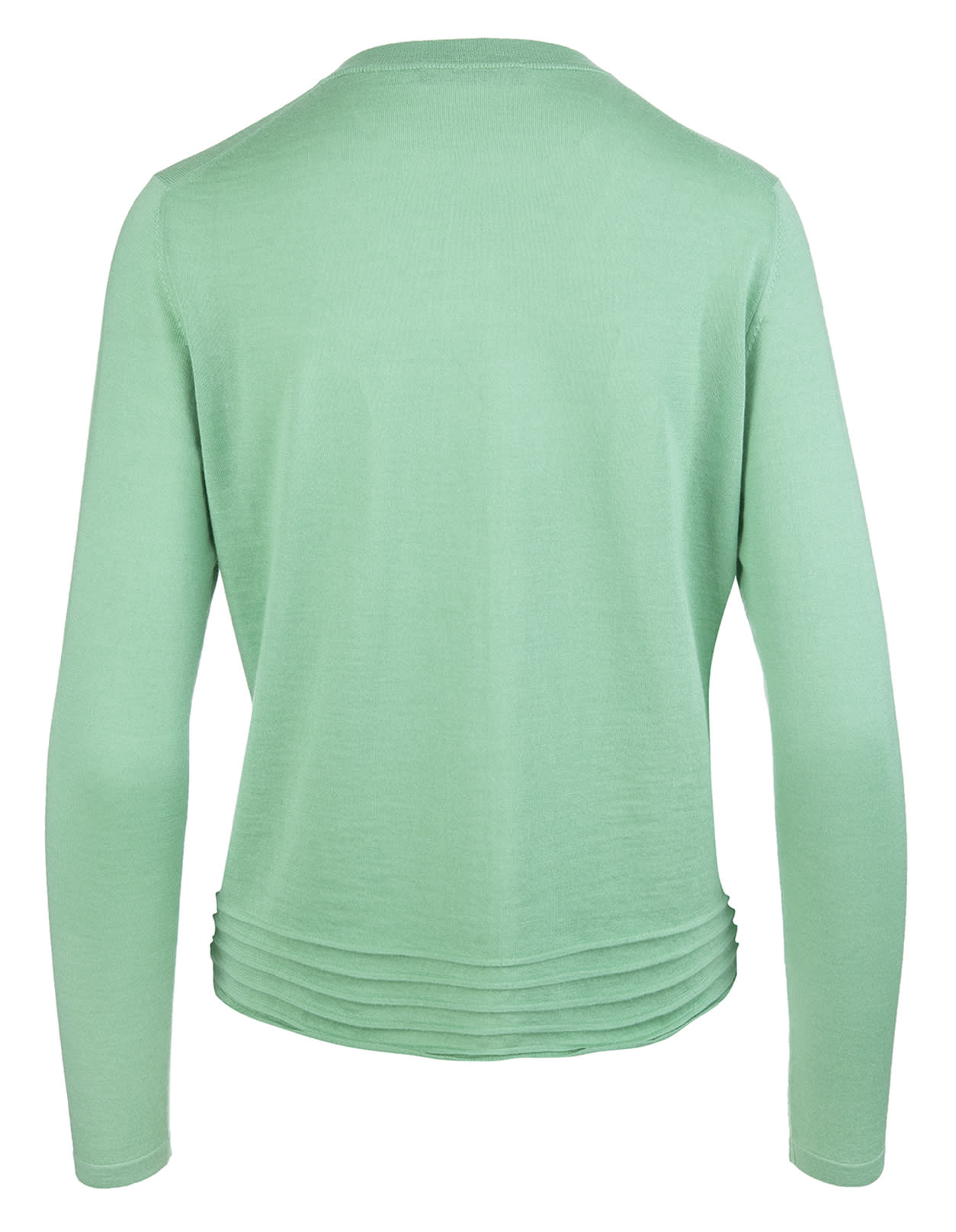 FEDELI FEDELI LIGHT BLUE ROUNDNECK CARDIGAN