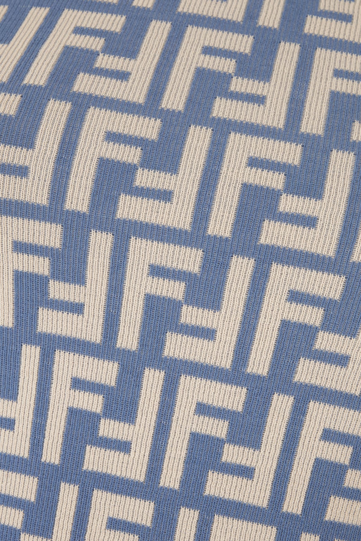 Fendi Ff-jacquard T-shirt In Denim