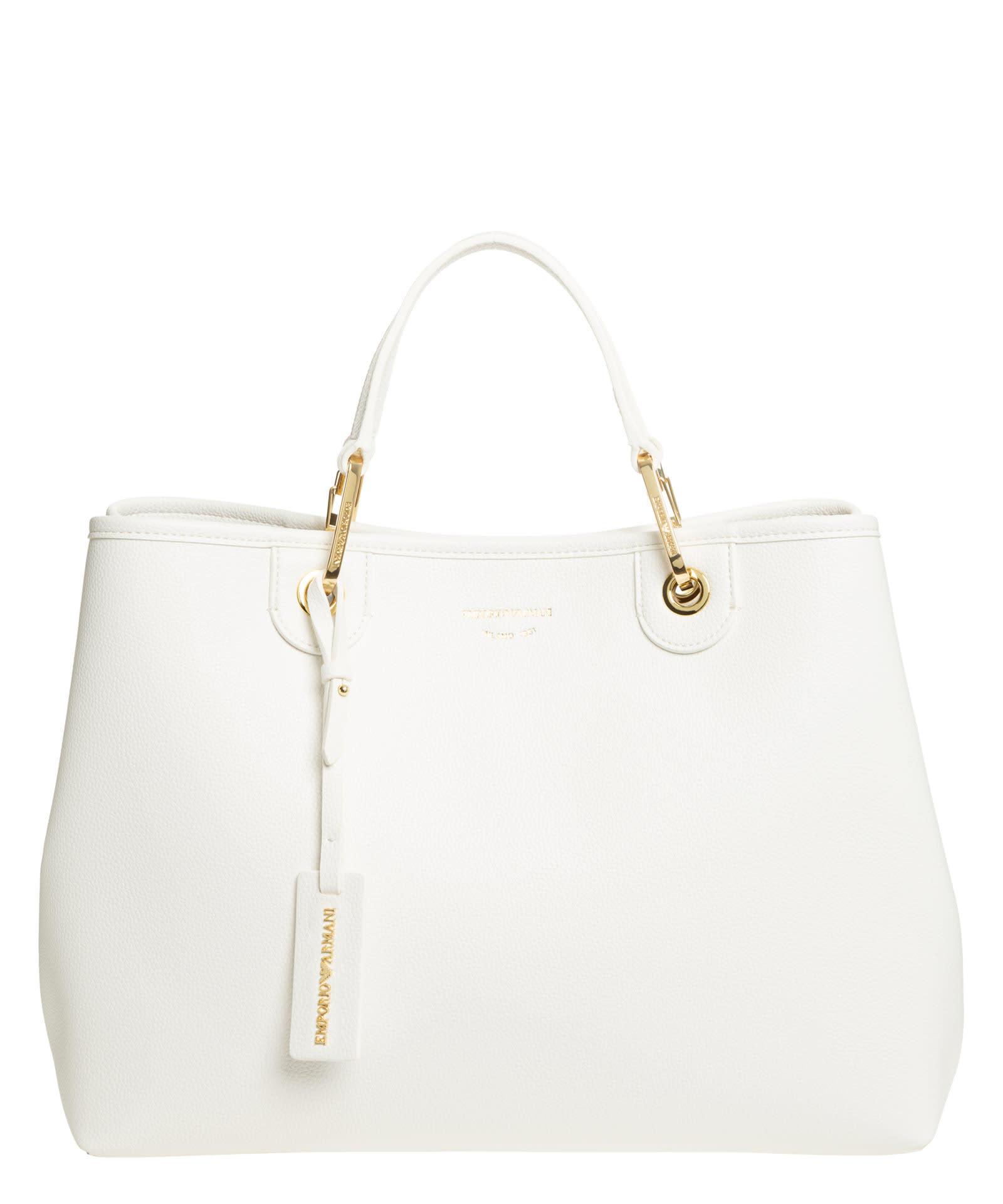 Shop Emporio Armani Myea Medium Medium Tote Bag In White