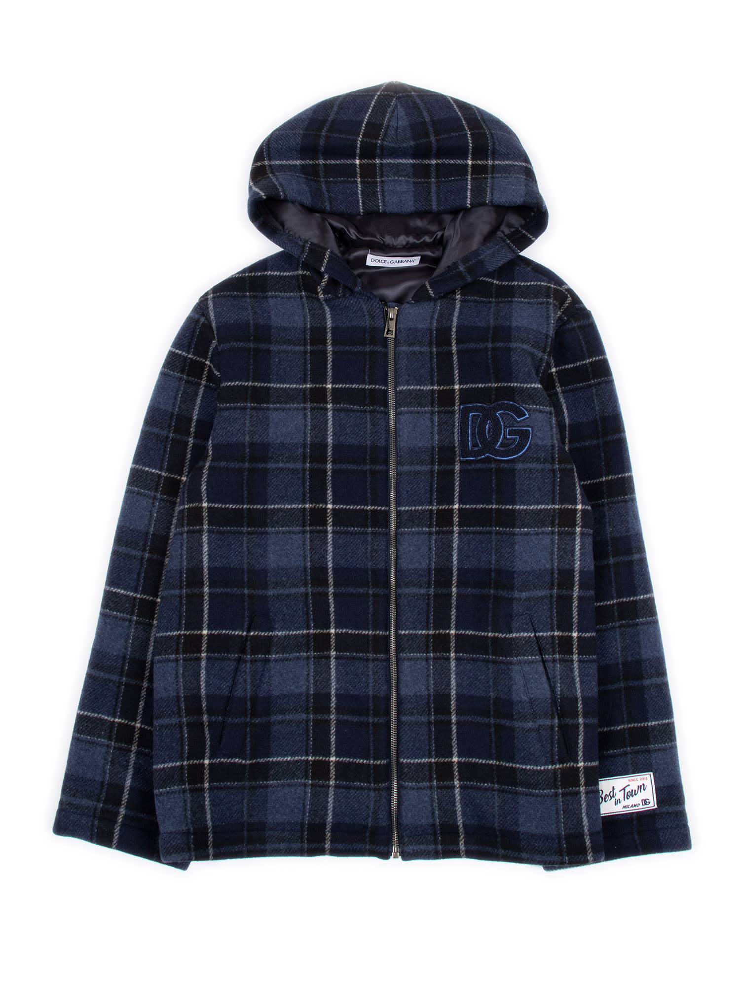 Dolce & Gabbana Check-pattern Hooded Jacket In Multi