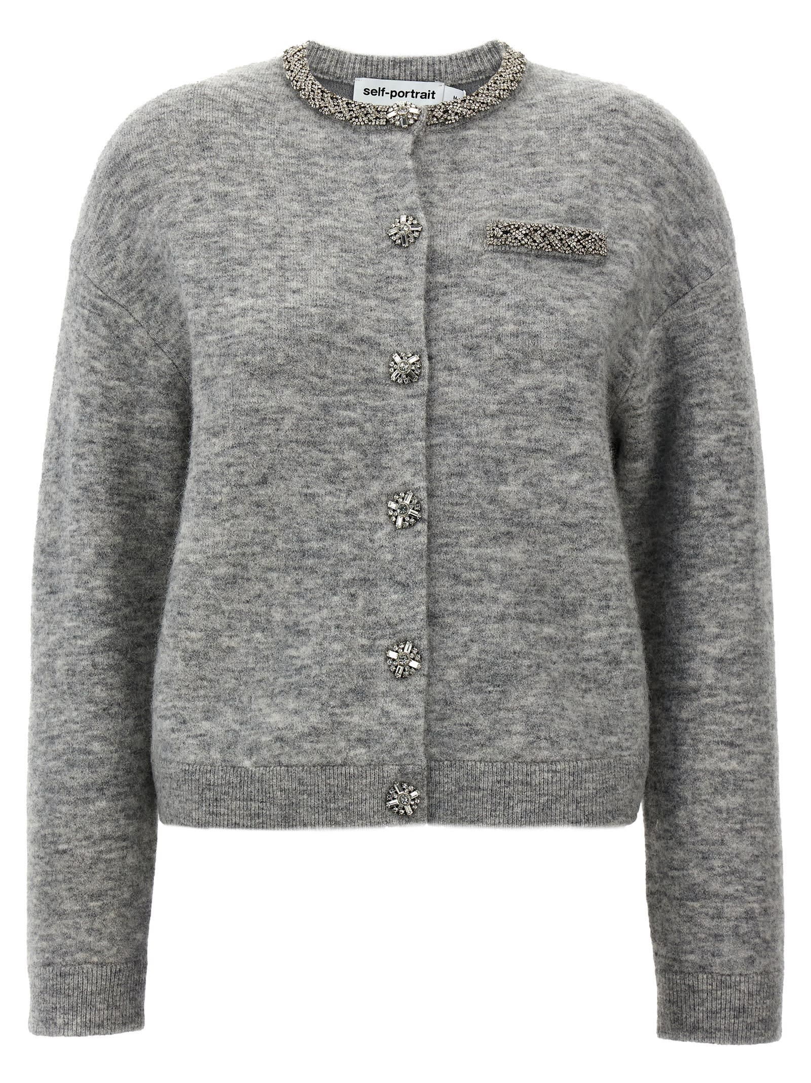 grey Melange Cardigan