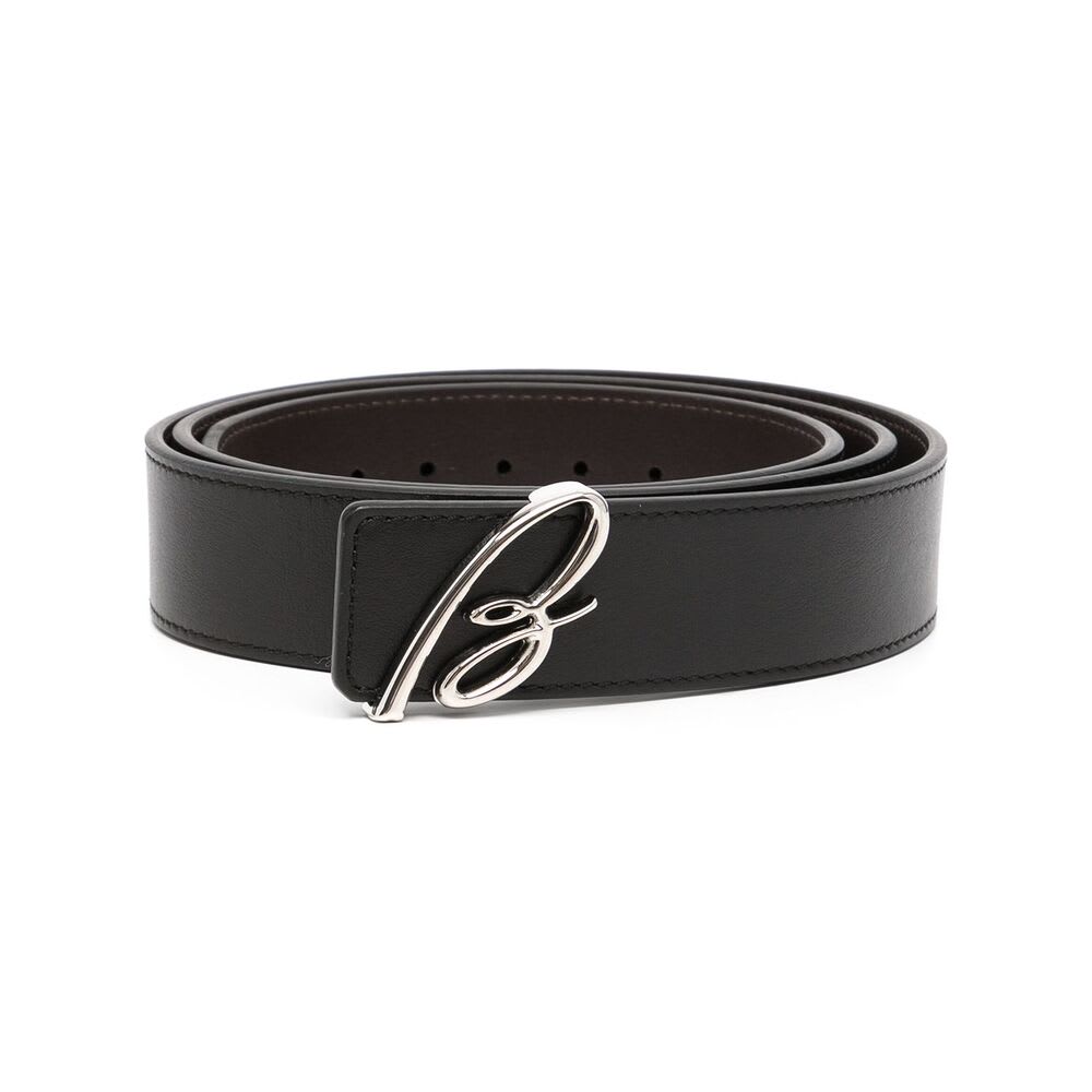 Shop Brioni Belt In Black