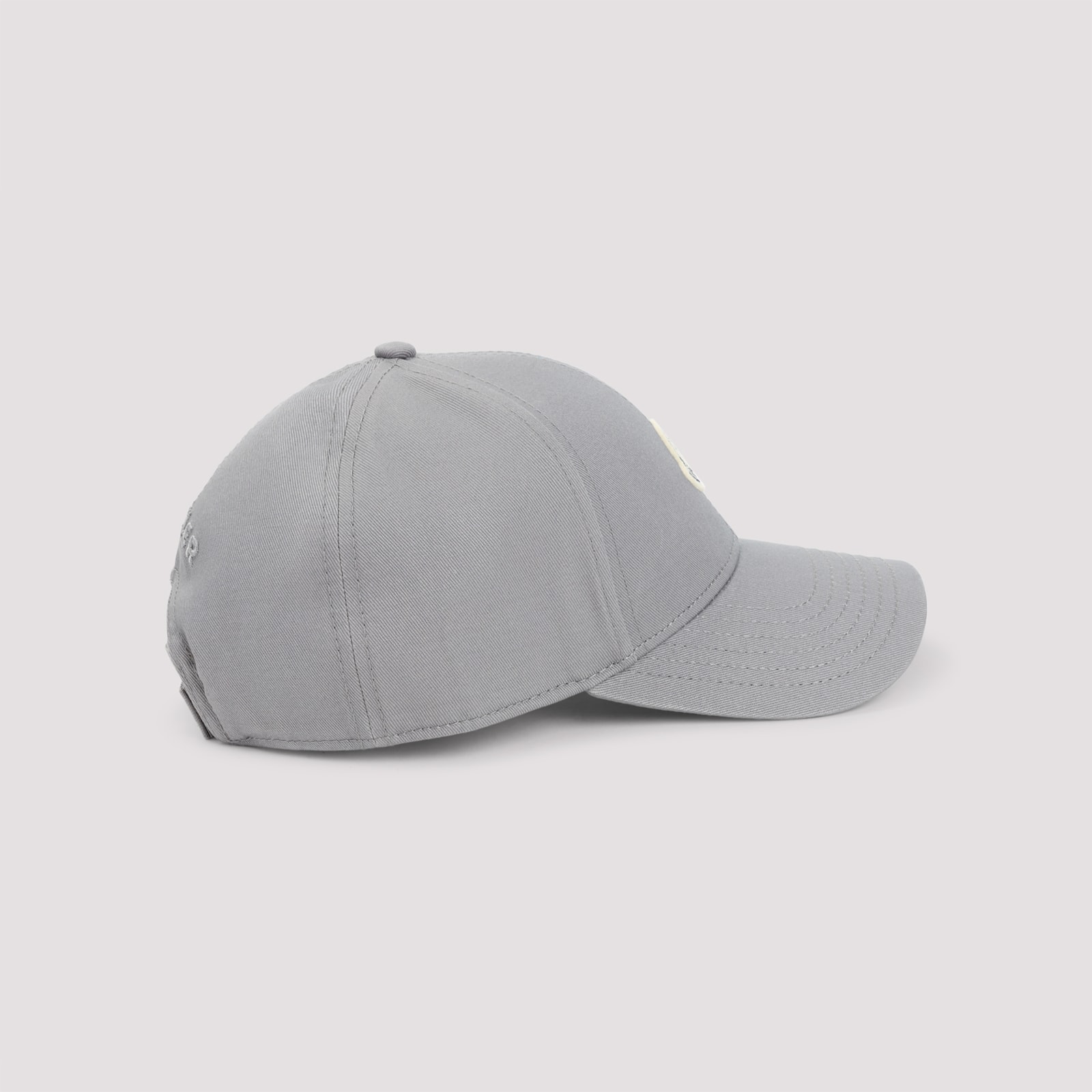 Moncler Classic Six-panel Cap With Logo Patch In Gray