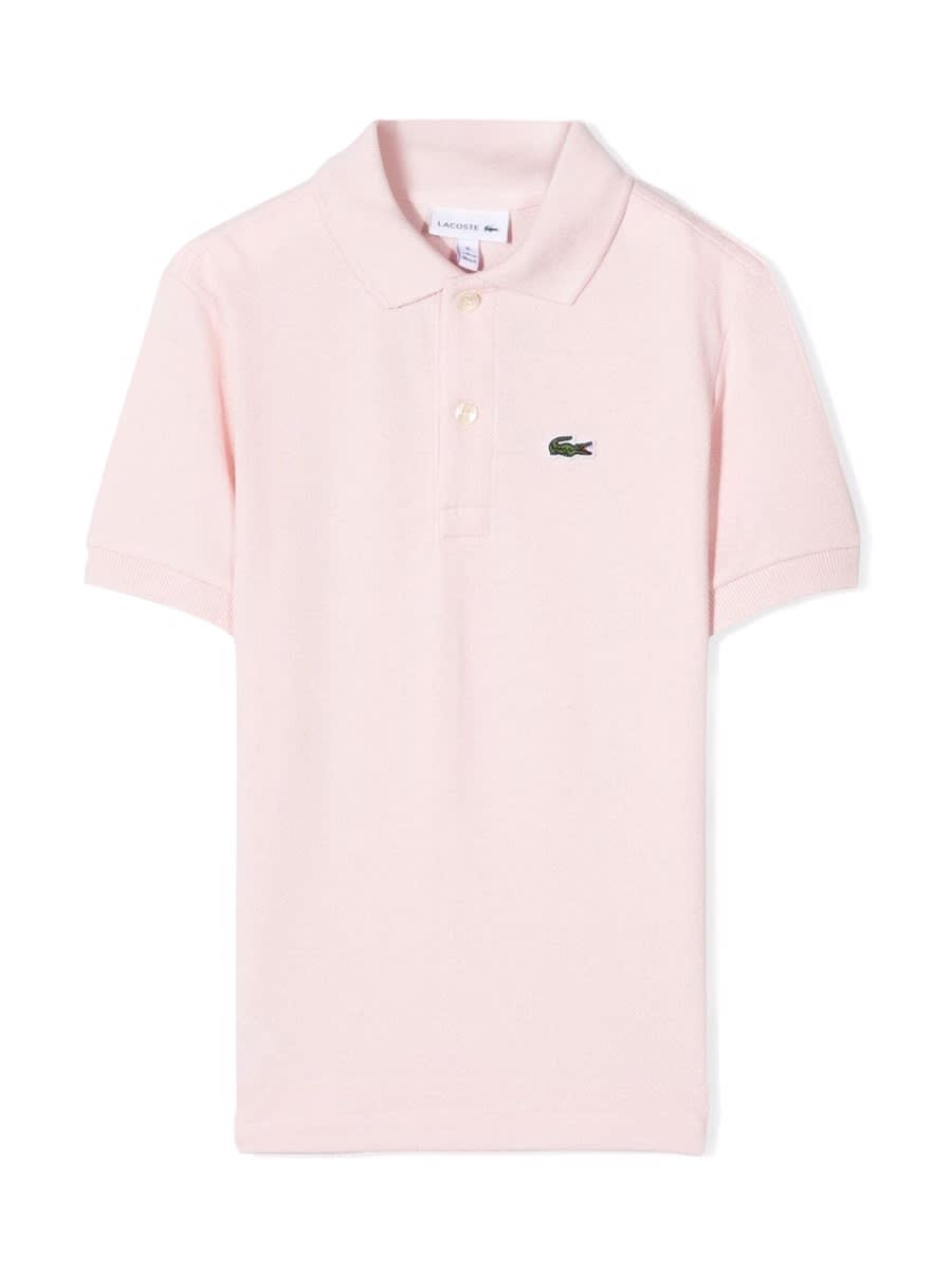 Lacoste Kids' Polo Taglio Classico Club Med In Pink