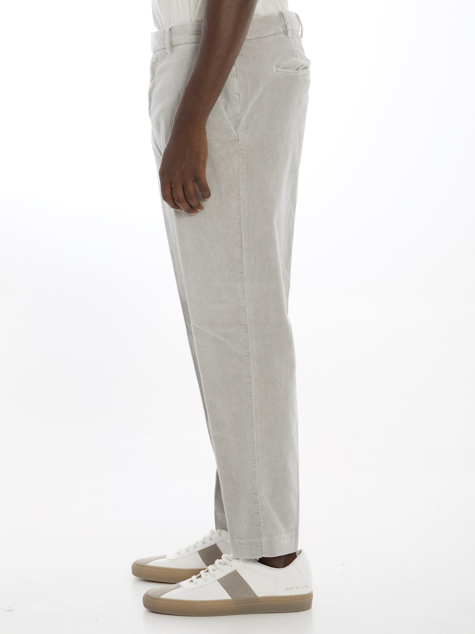 Shop Pt Torino Edge Trousers In Grey