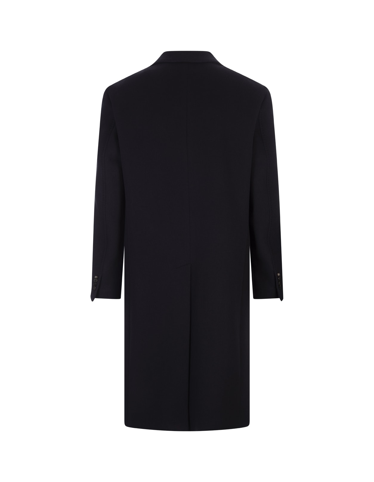 Shop Etro Navy Blue Cashmere Coat