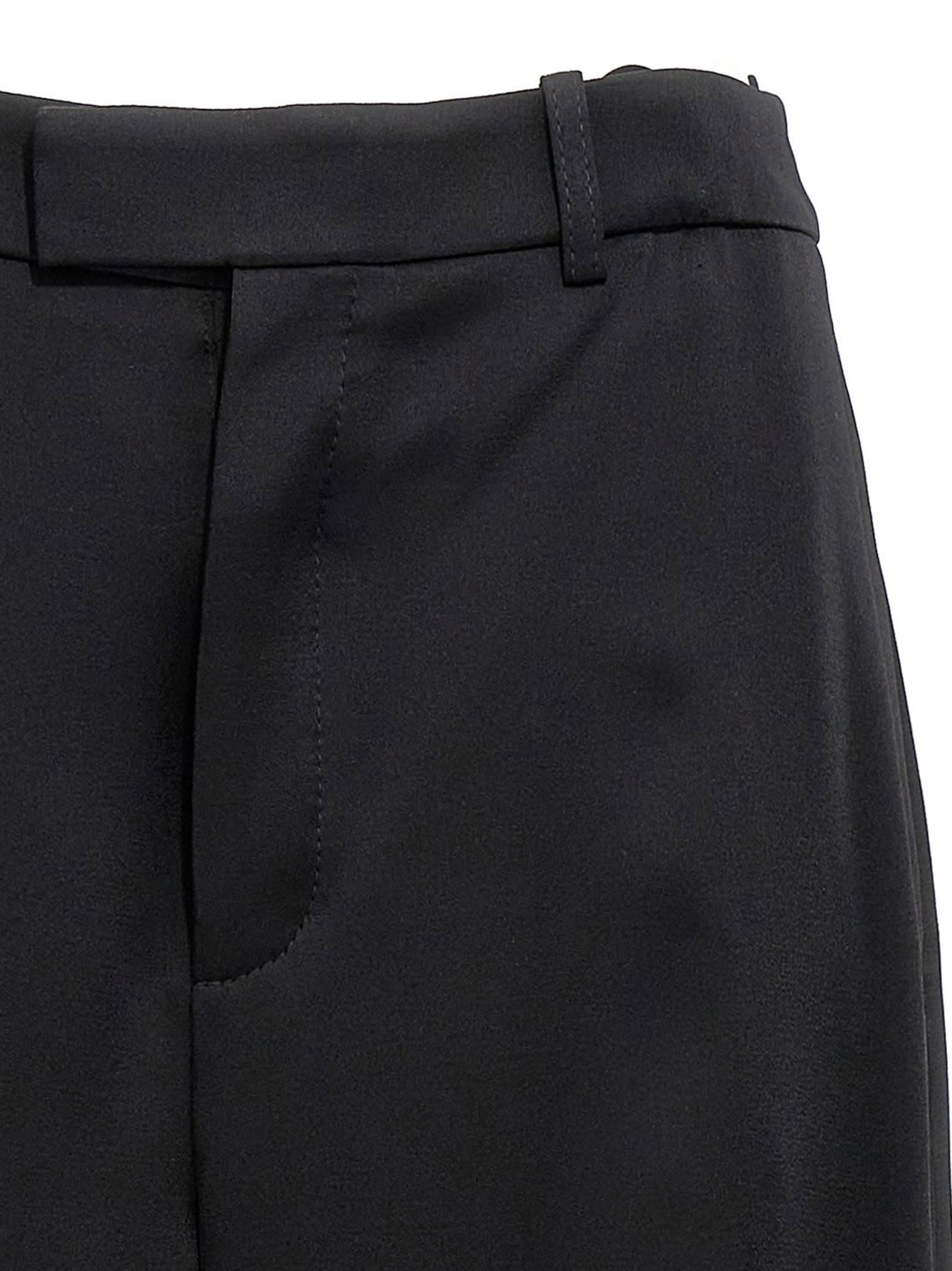 Shop Saint Laurent Satin Crêpe Pants In Black