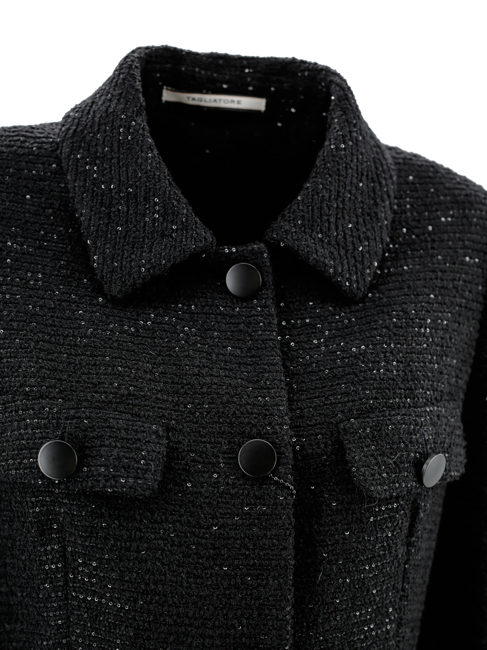 Shop Tagliatore Tweed Jacket In Blue