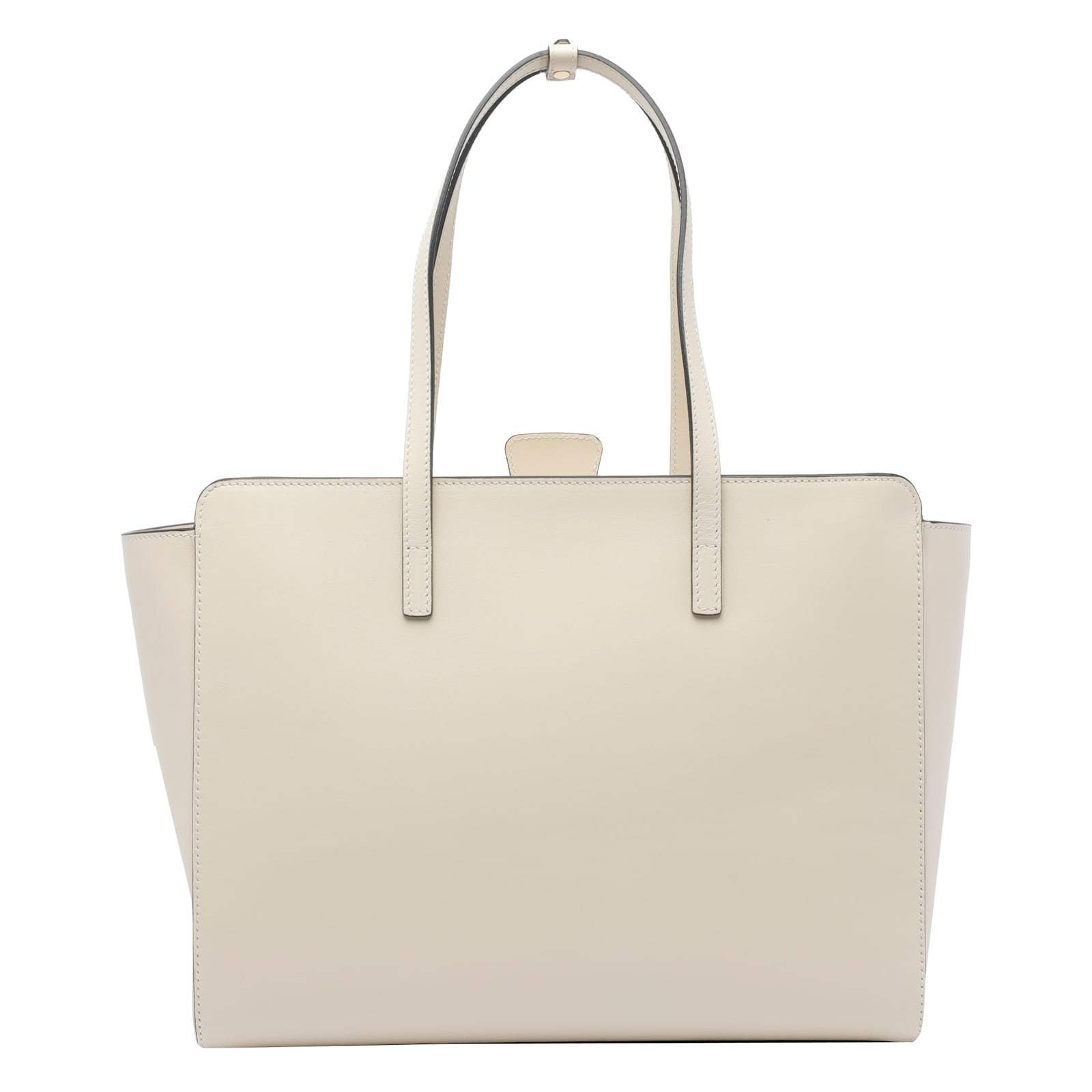 Hidesins Large Flap Handbag In White