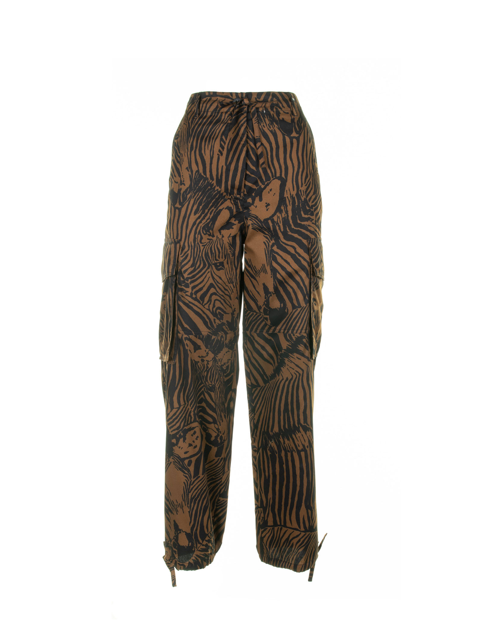 Shop Weekend Max Mara Zebra High-waisted Trousers