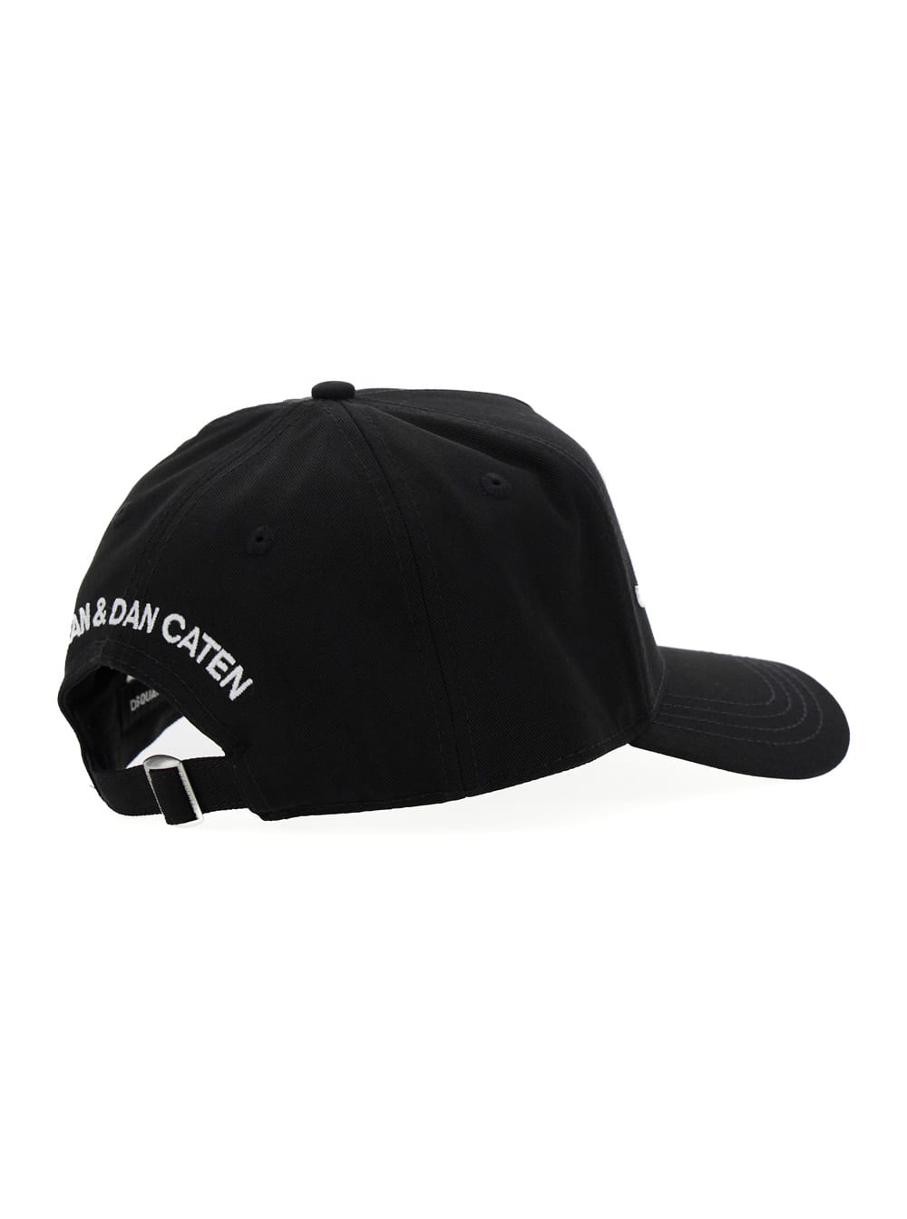 Dsquared2 Black Baseball Cap With Maxi Logo Lettering On The Front In Black
