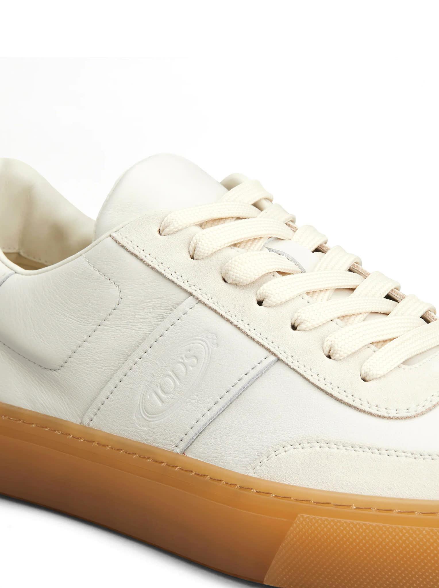 Shop Tod's Sneakers In Milk White