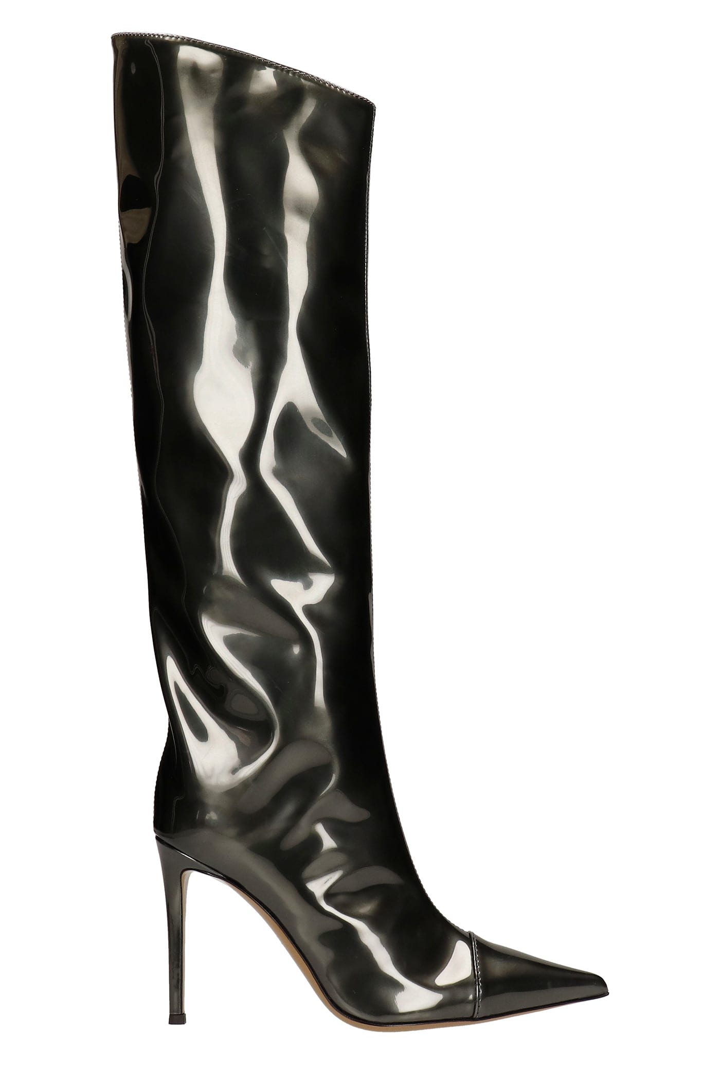 Alexandre Vauthier High Heels Boots In Grey Polyuretan