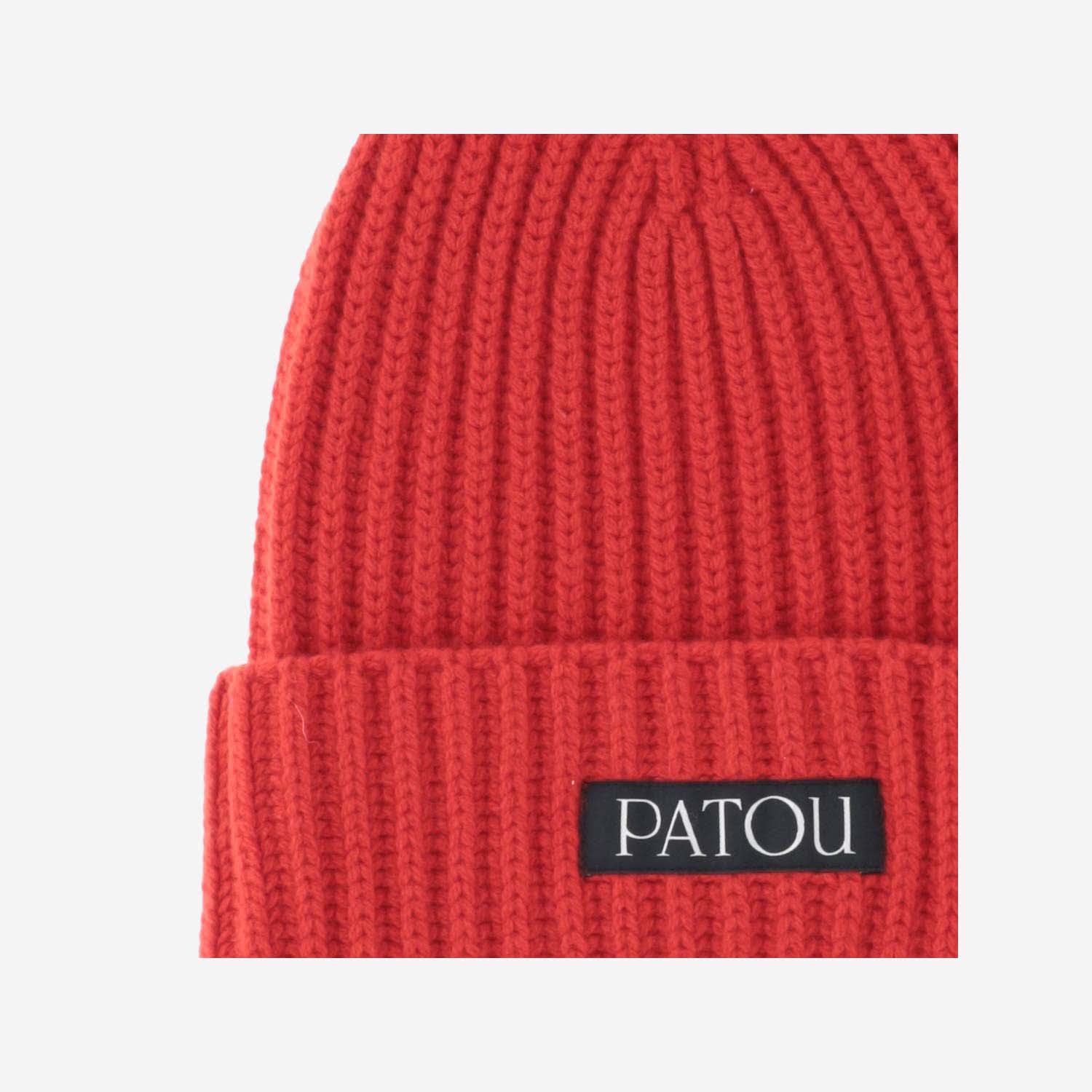 Shop Patou Cashmere And Wool Beanie With Logo