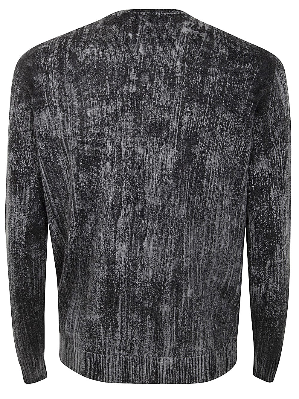 Shop Avant Toi Tonal Effect Round Neck Reversible Pullover In Black