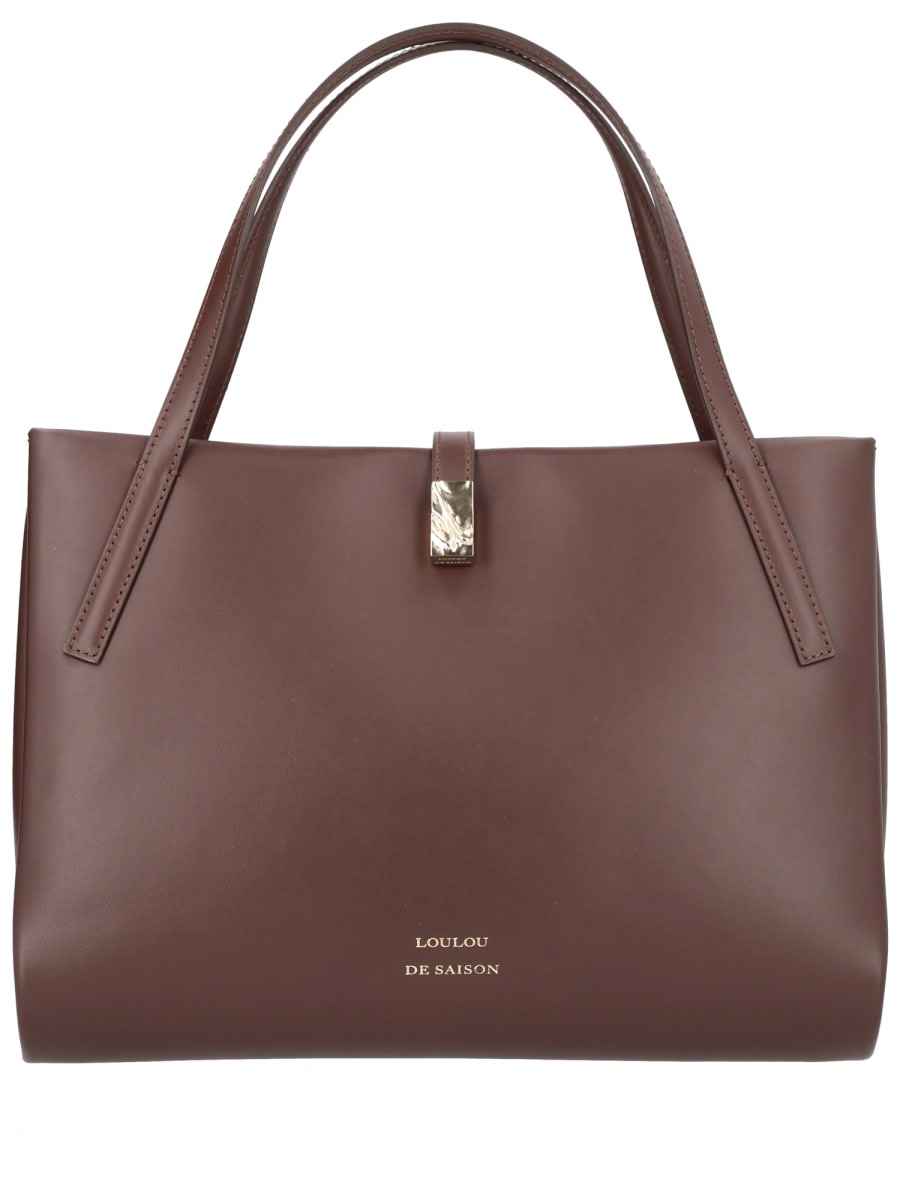 Loulou Studio Smooth Finish Tote Bag With Top Handle In Brown