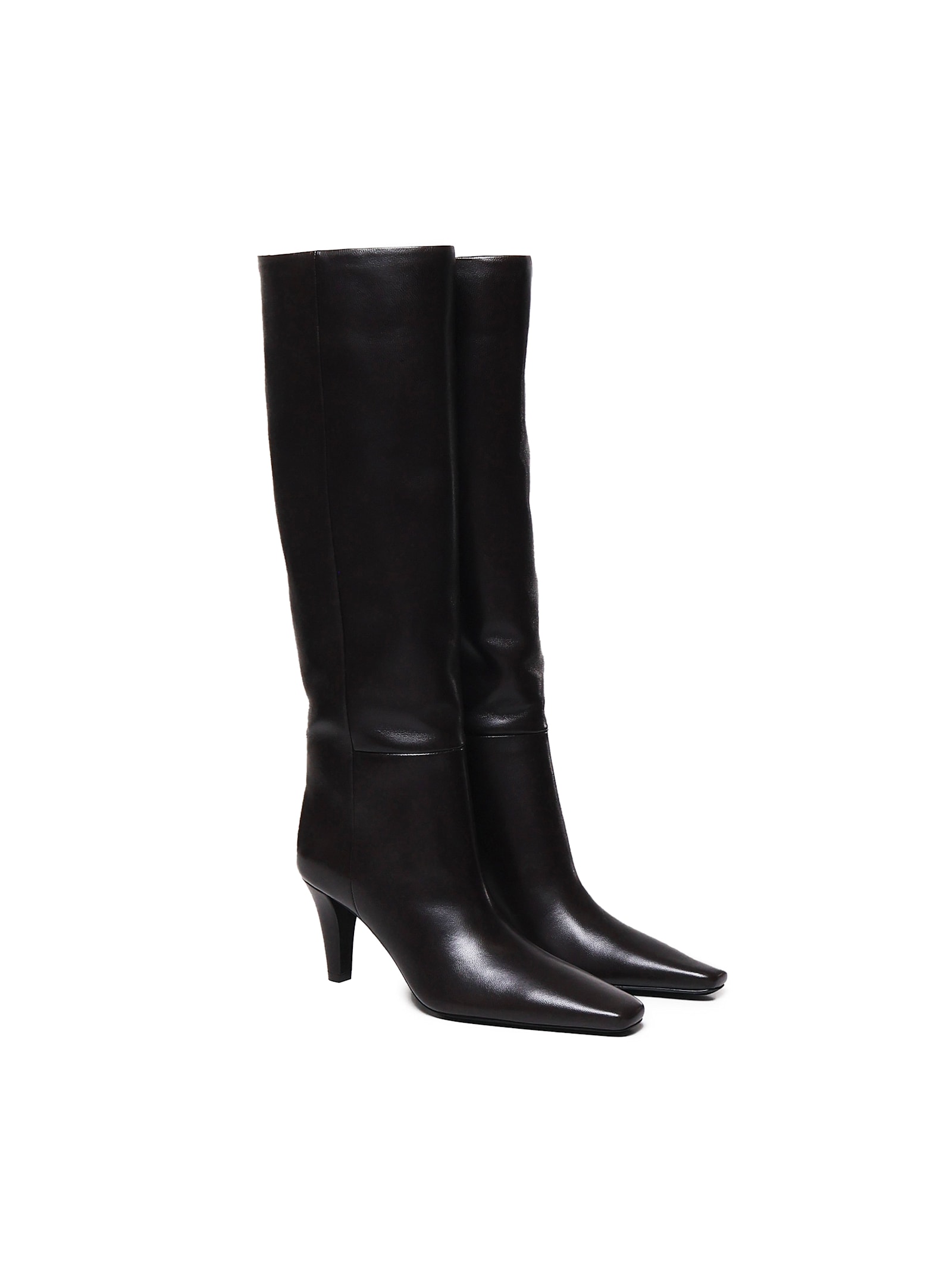 Shop Saint Laurent Jill Boots In Nappa In Brown