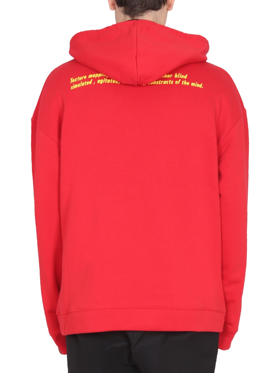 Shop Raf Simons Sweatshirt With Logo In Red