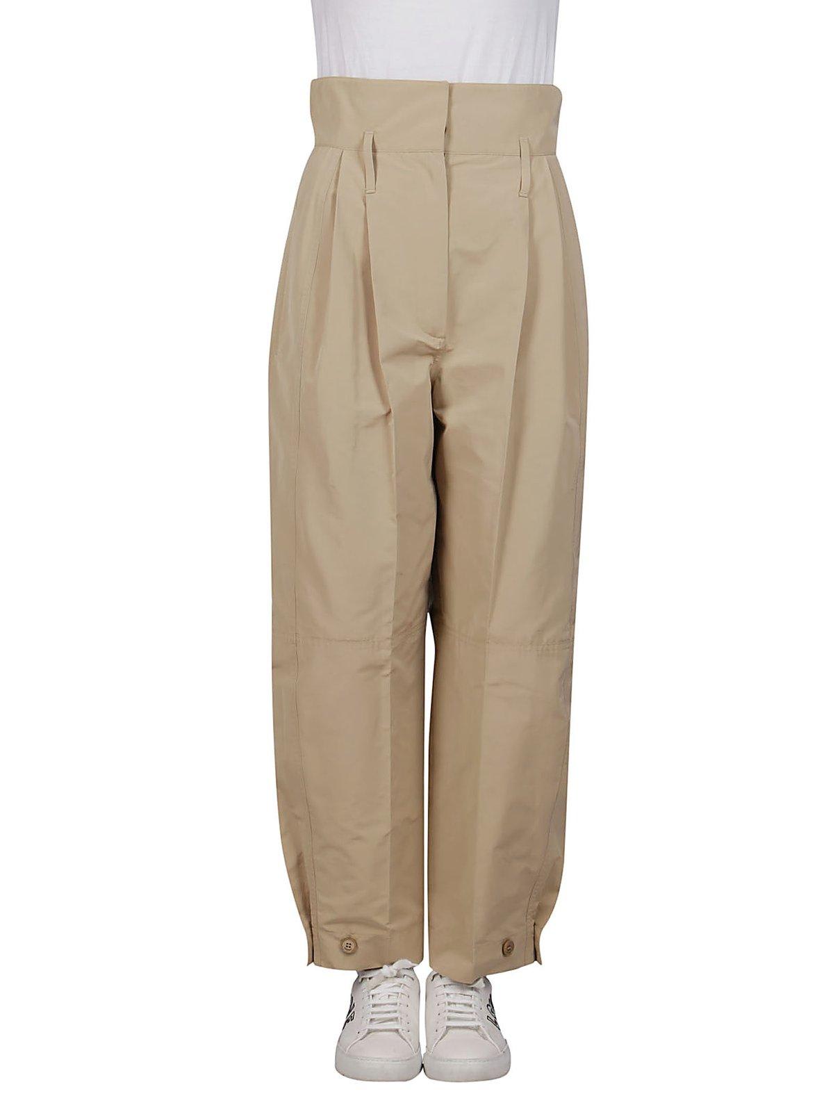 Givenchy High-waist Trousers In Beige