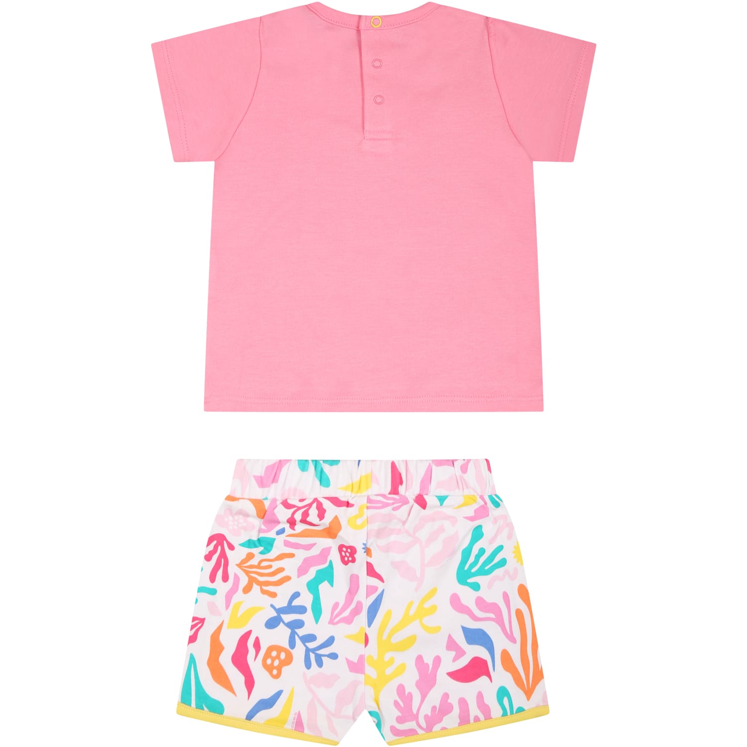 Shop Little Marc Jacobs Multicolor Outfit For Baby Girl With Print And Logo