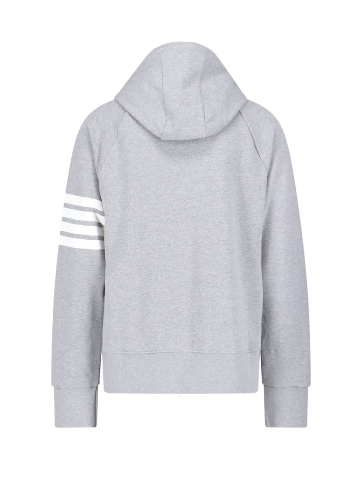 Shop Thom Browne 4-bar Oversized Zip Sweatshirt In Gray