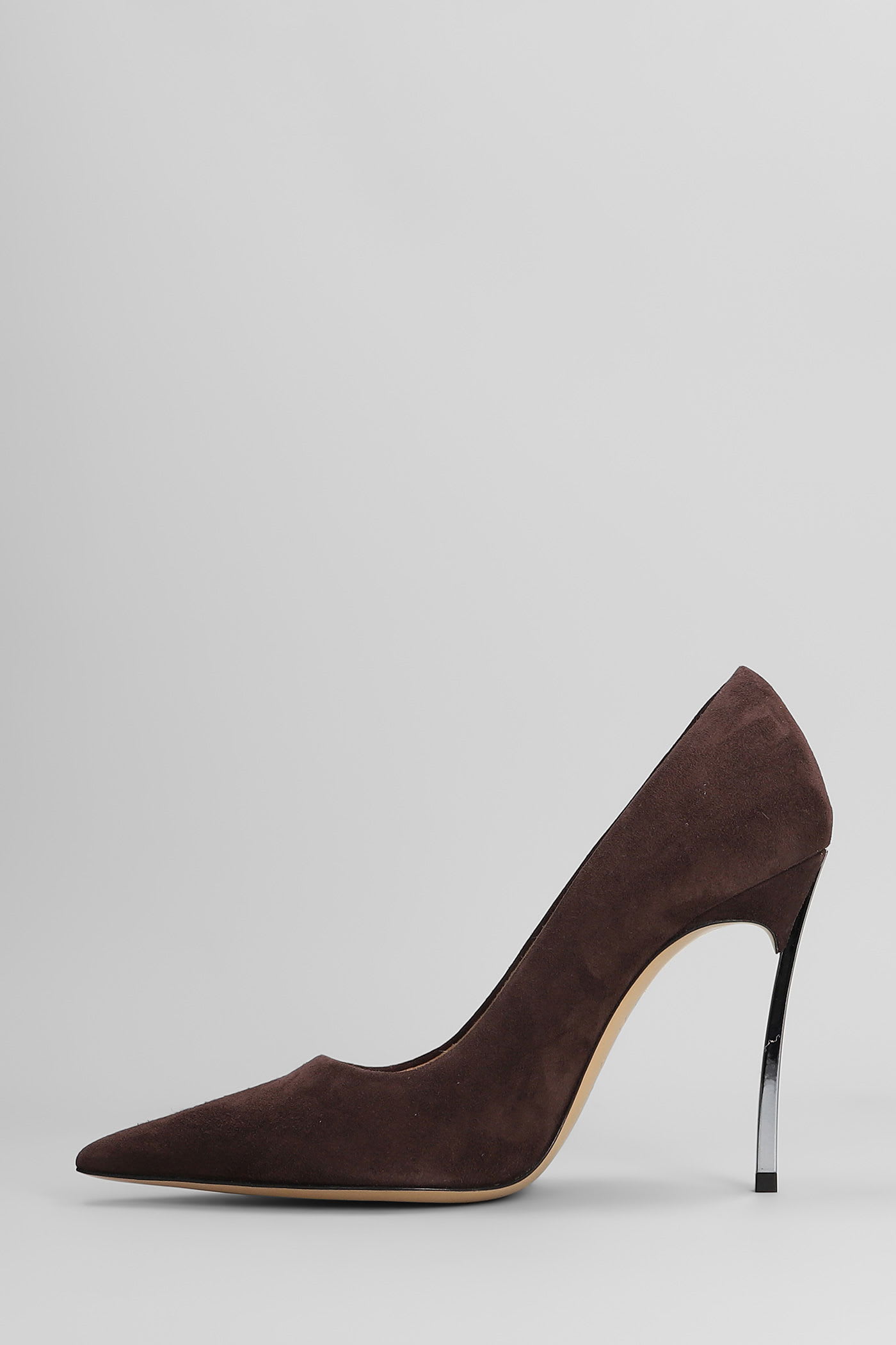 Casadei Blade Pumps In Viola Suede In Purple