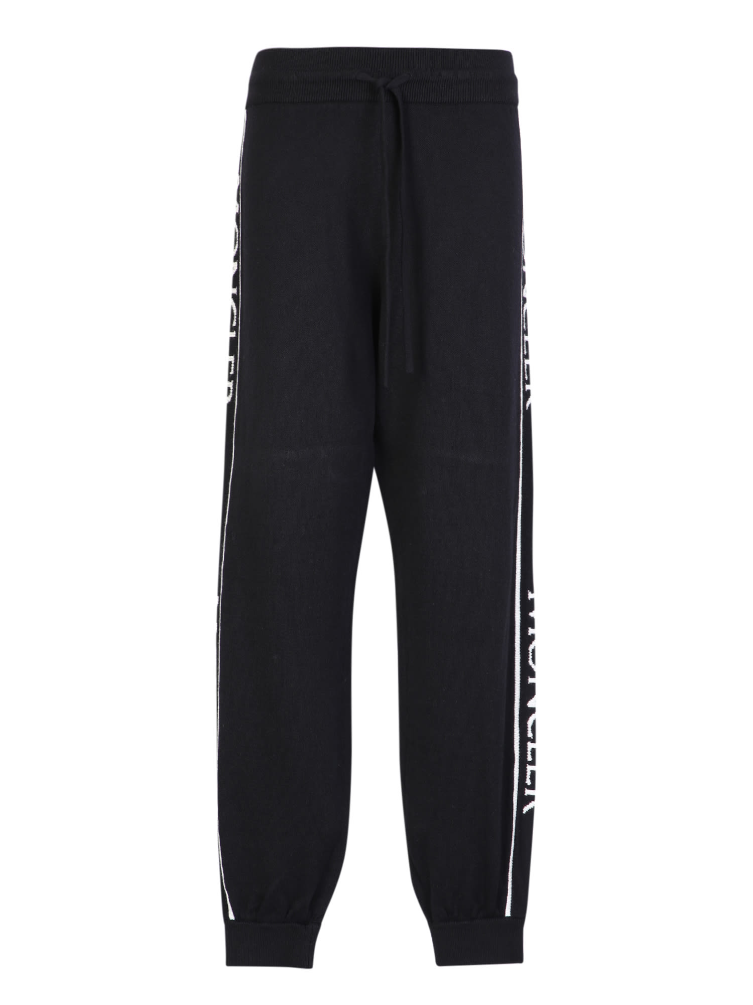 Moncler Wool Tricot Sweatpants In Black