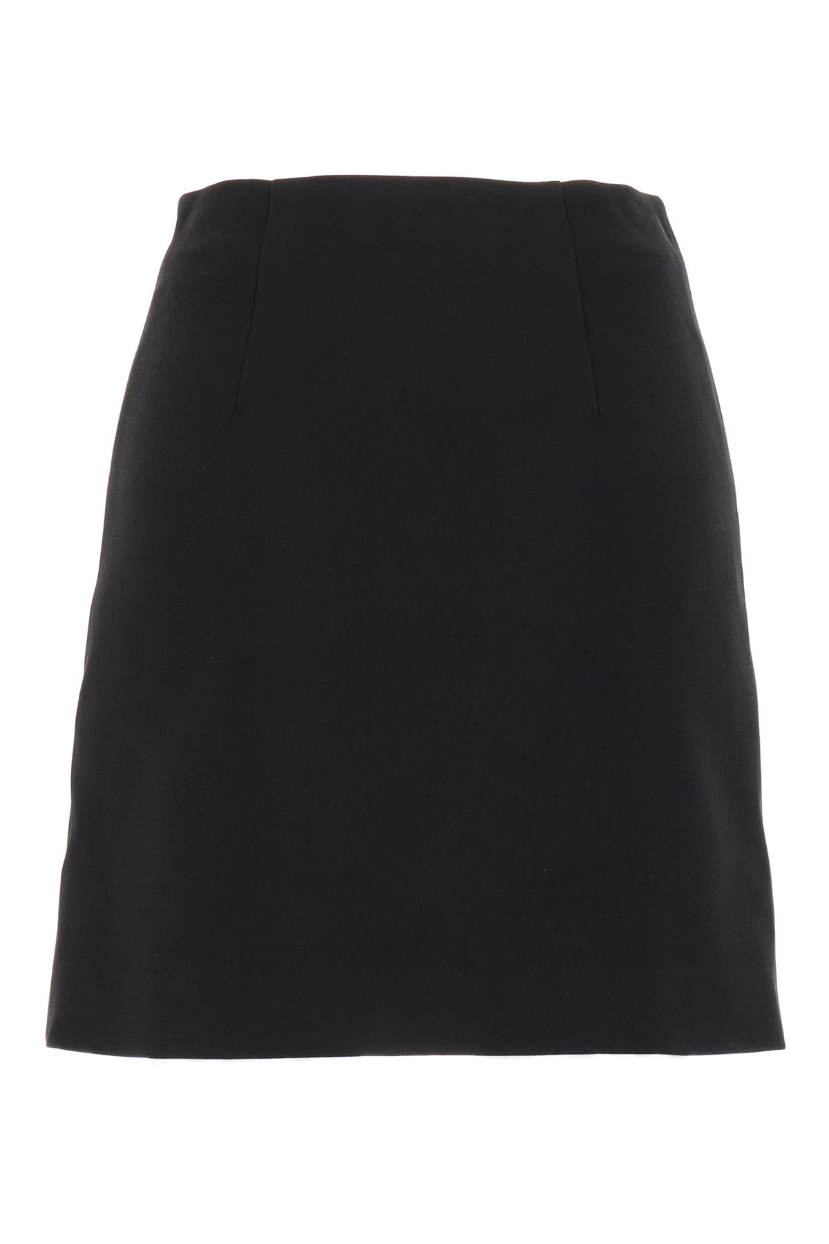 Shop Versace Black Acetate Blend Mini Skirt In 1b000