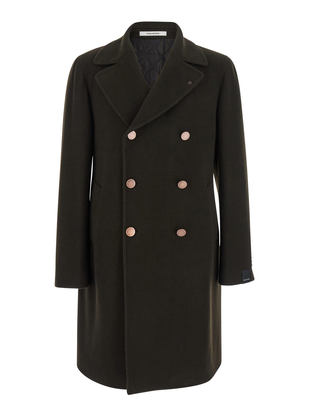 Tagliatore Double-breasted Coat In Black