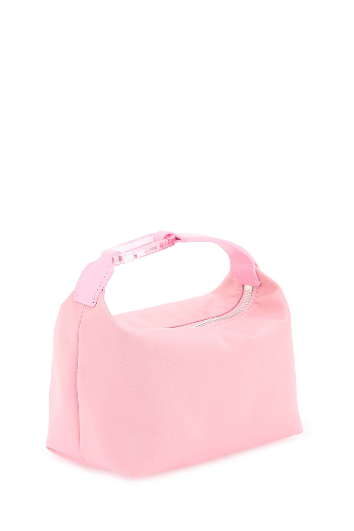 Shop Eéra Satin Mini Moon Bag In Baby Pink (purple)
