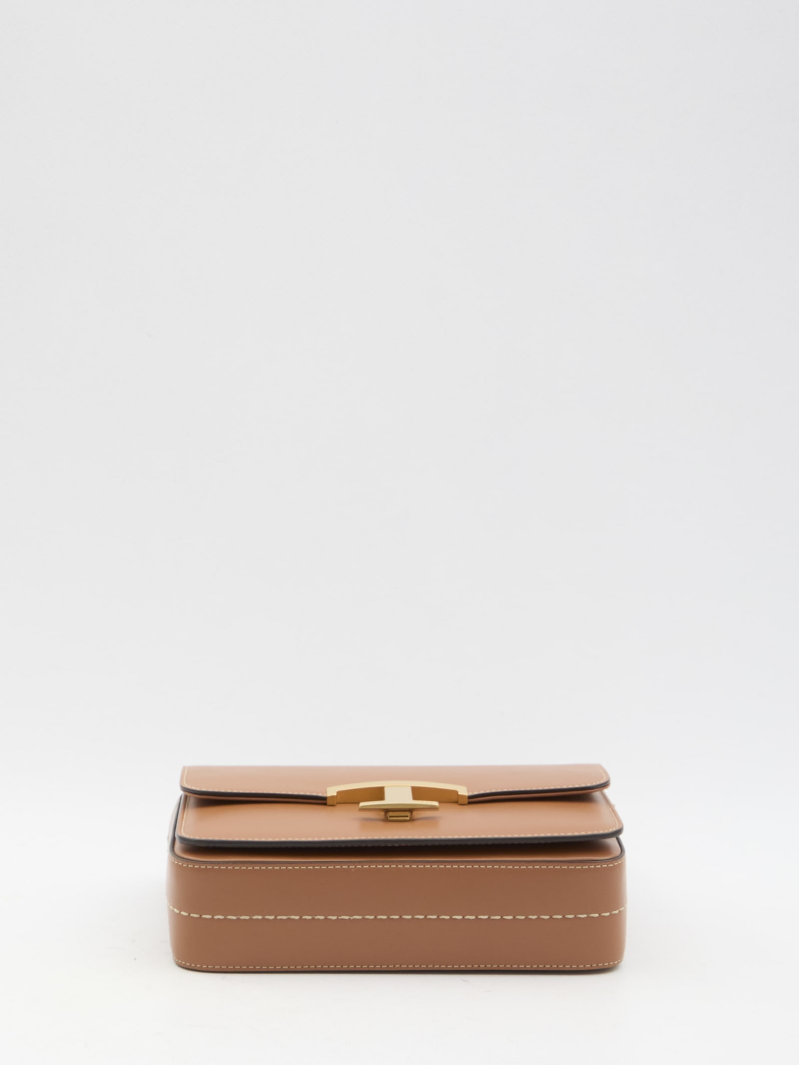 Shop Tod's Mini T Timeless Crossbody Bag In Brown