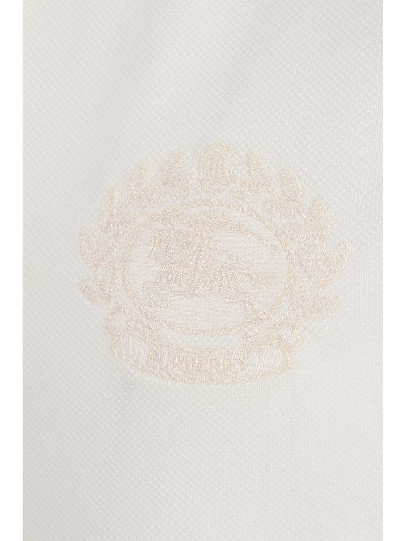 Shop Burberry Jwear Polo In Chalk