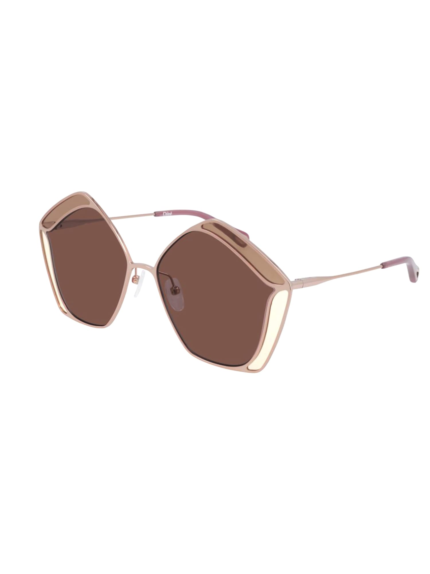 Chloé Ch0026s Sunglasses In Gold Gold Red