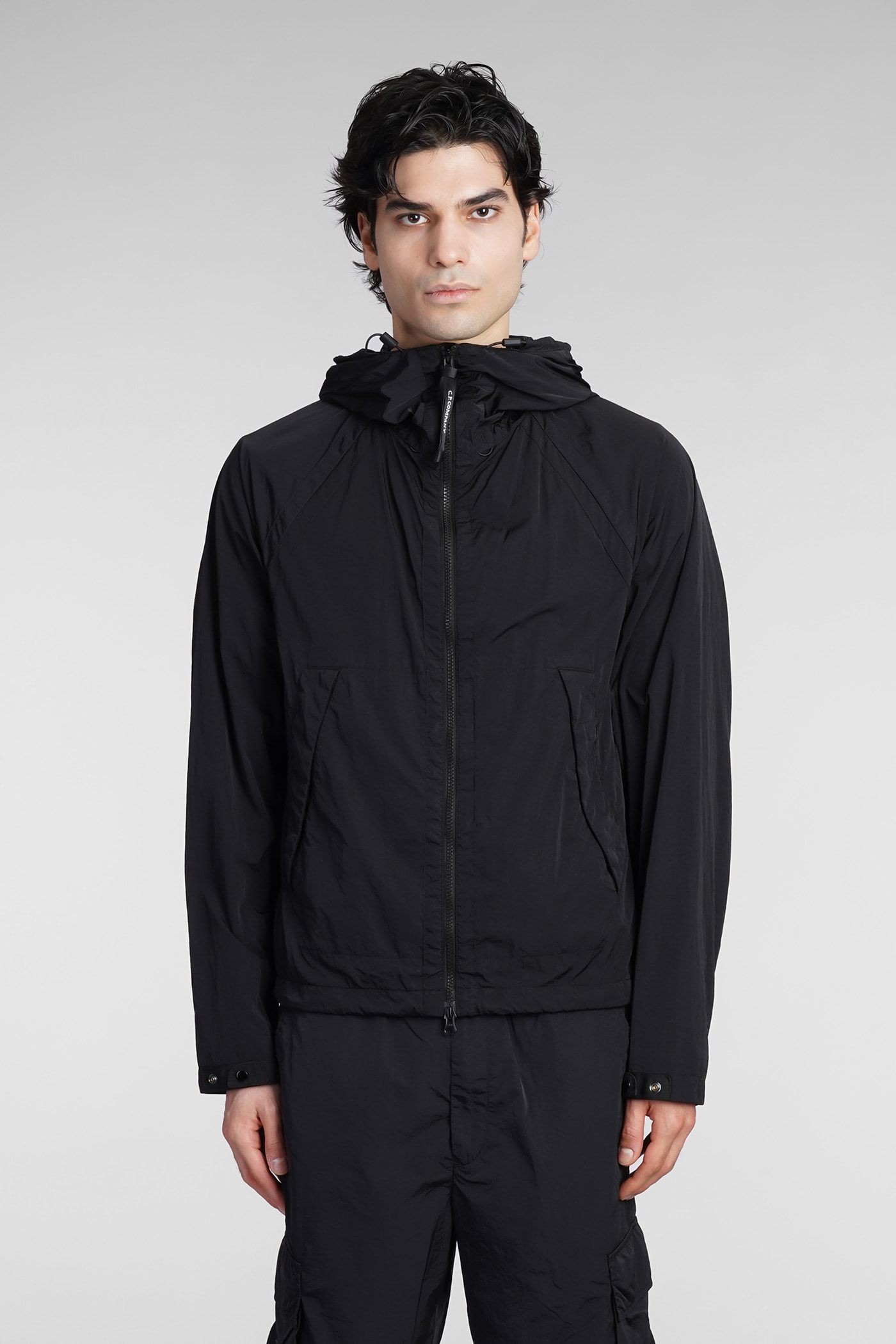 C.P. COMPANY CASUAL JACKET IN BLACK POLYAMIDE