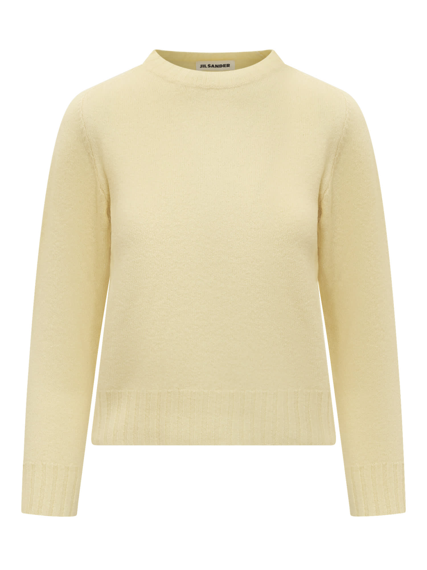 Shop Jil Sander Crewneck Sweater In Light Yellow