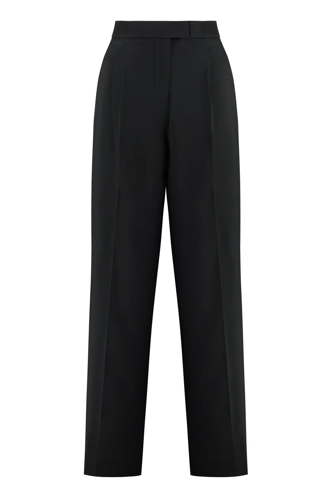 Soft Crepe Pleated Trousers