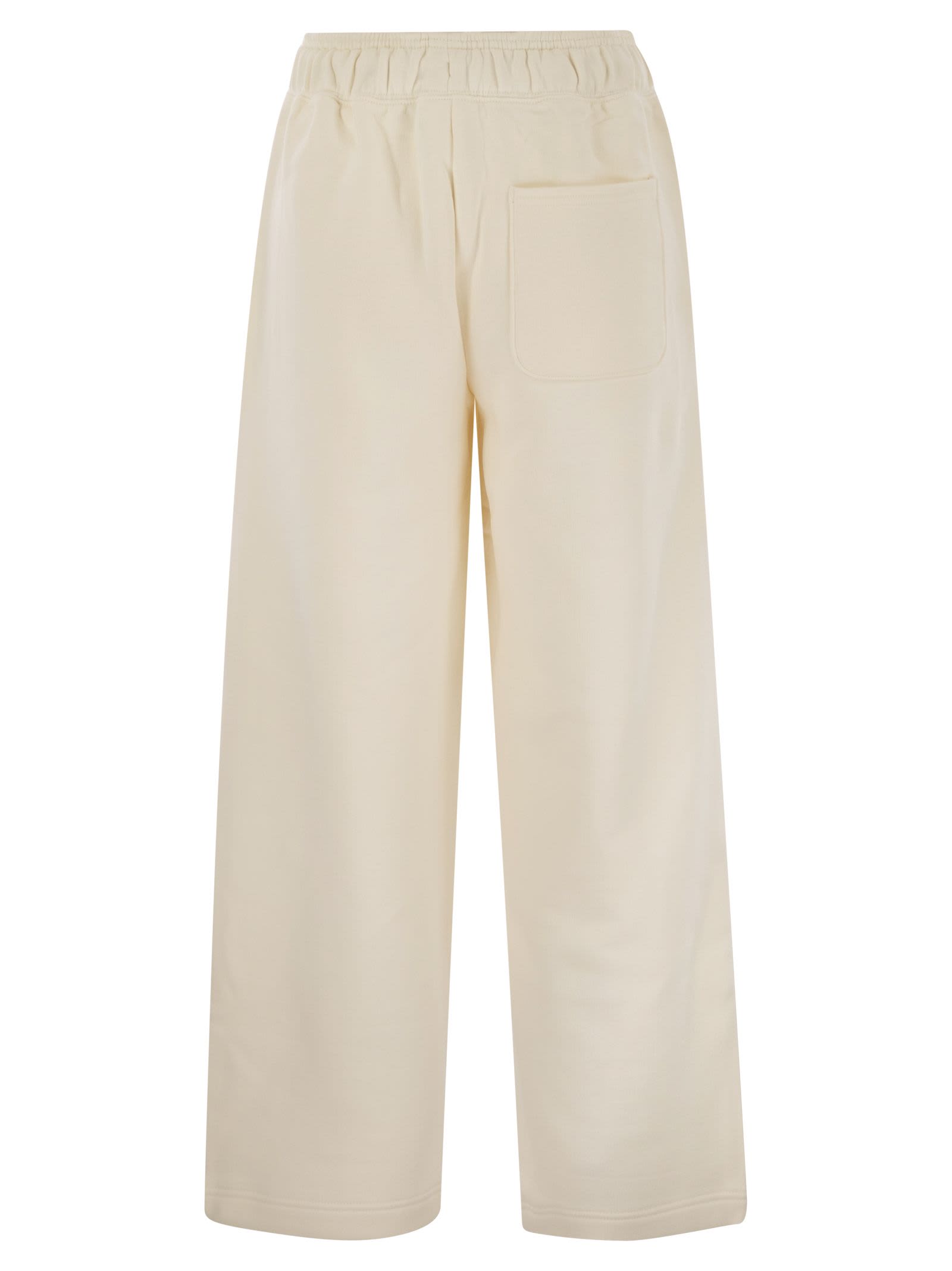 New Balance Fleece Trousers With Logo In Neutral