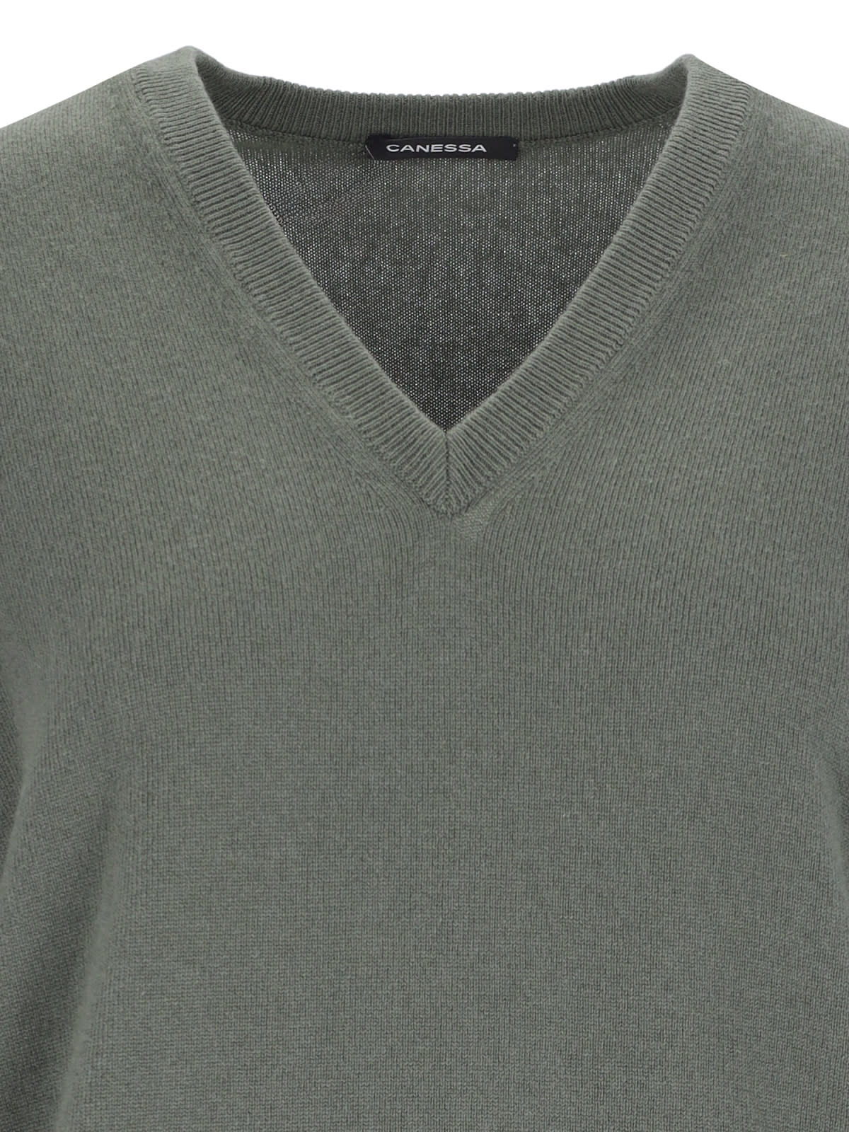 Shop Canessa V-neck Sweater In Green