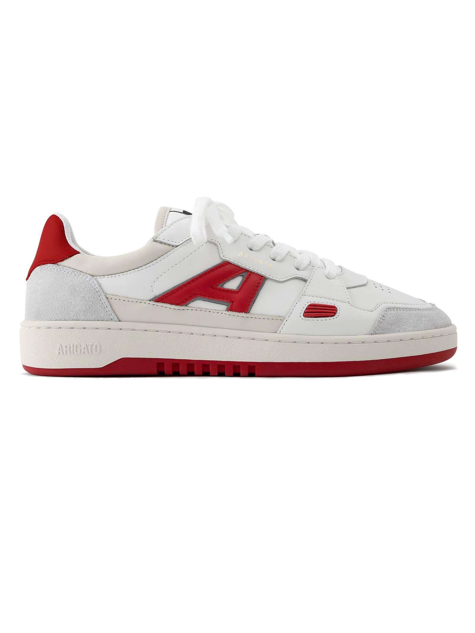 Axel Arigato White And Red A-dice Leather Sneakers