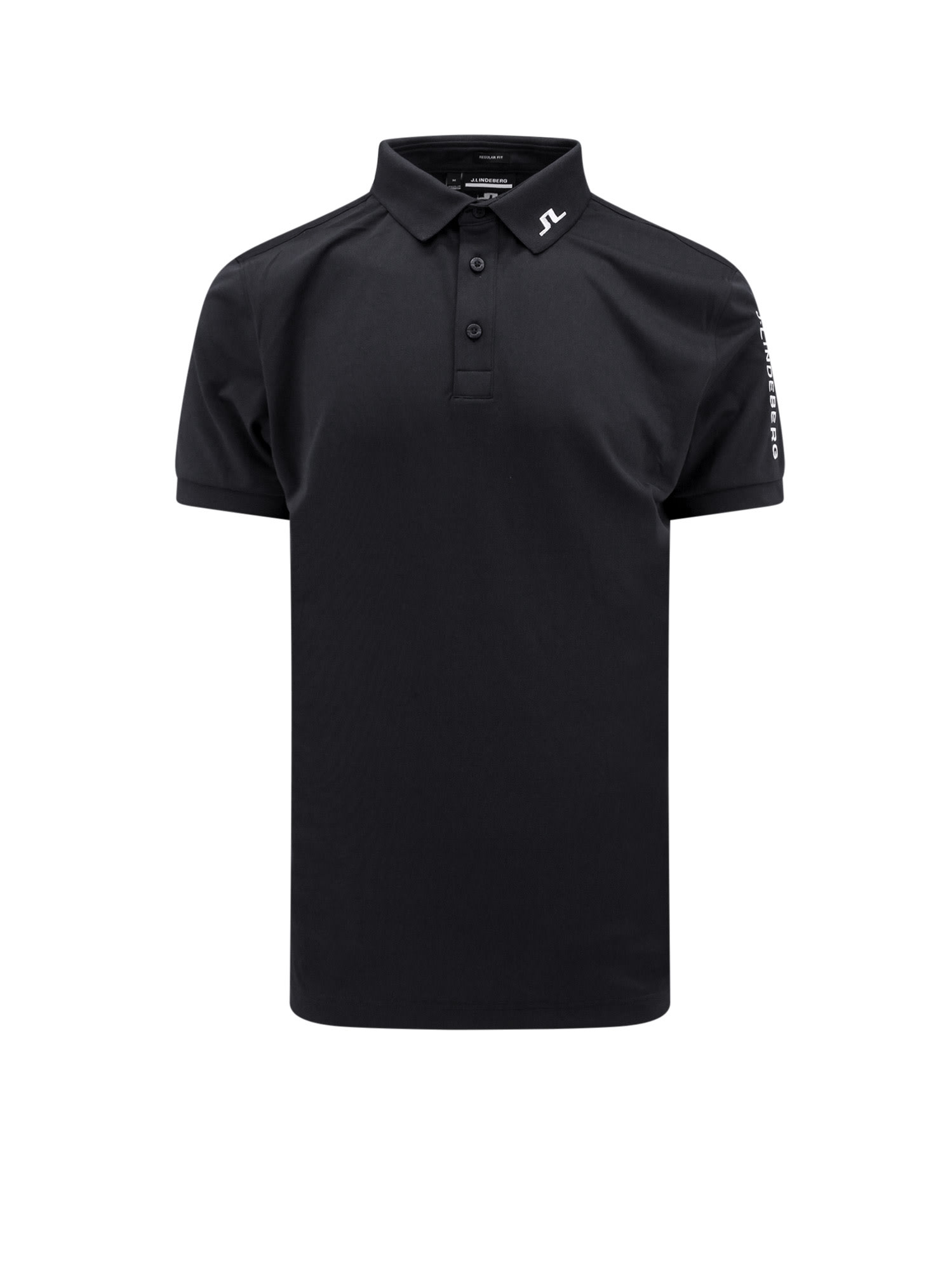 Shop J. Lindeberg Tour Polo Shirt In Black