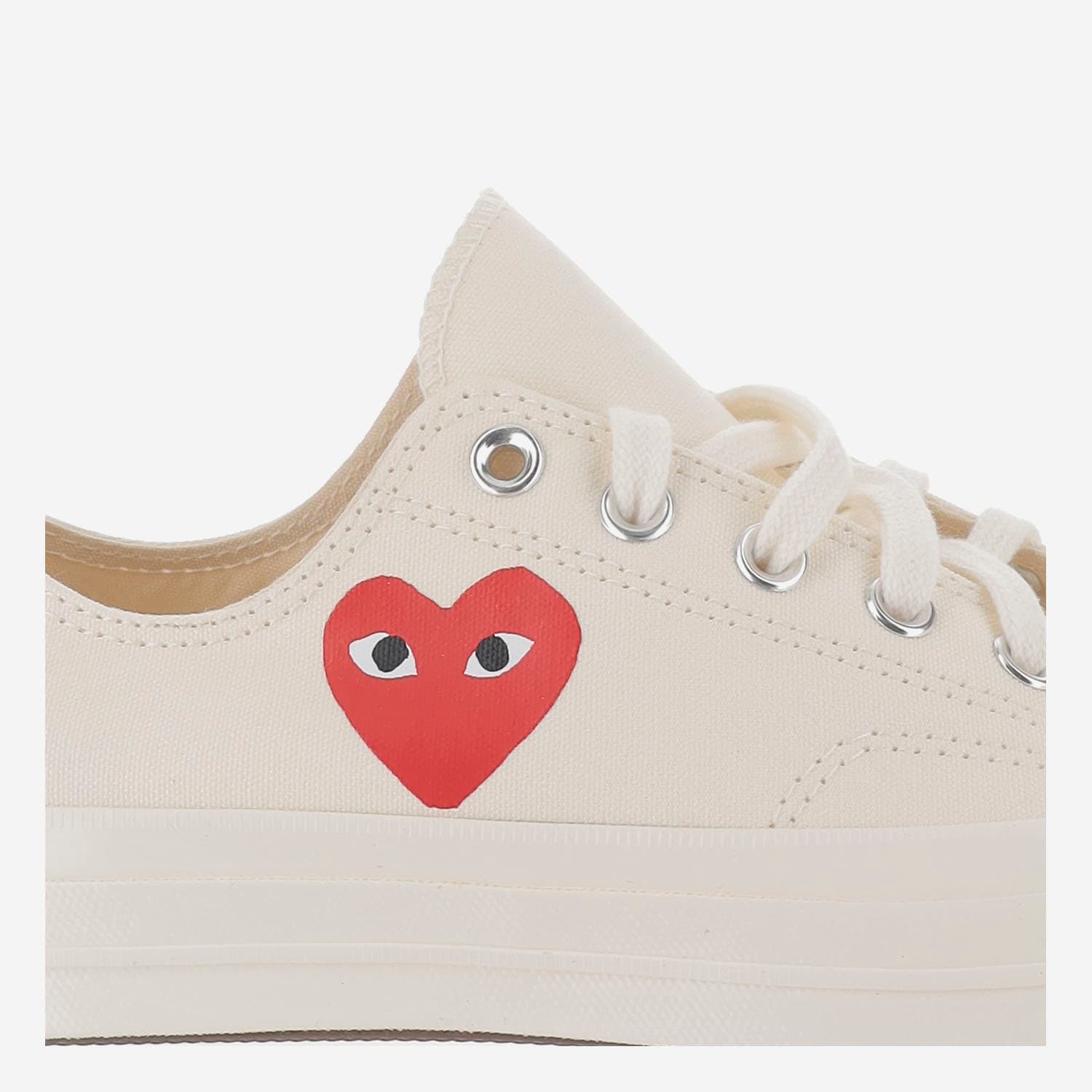 Comme Des Garçons Play Comme Des Garçons X Converse Canvas Sneakers In White