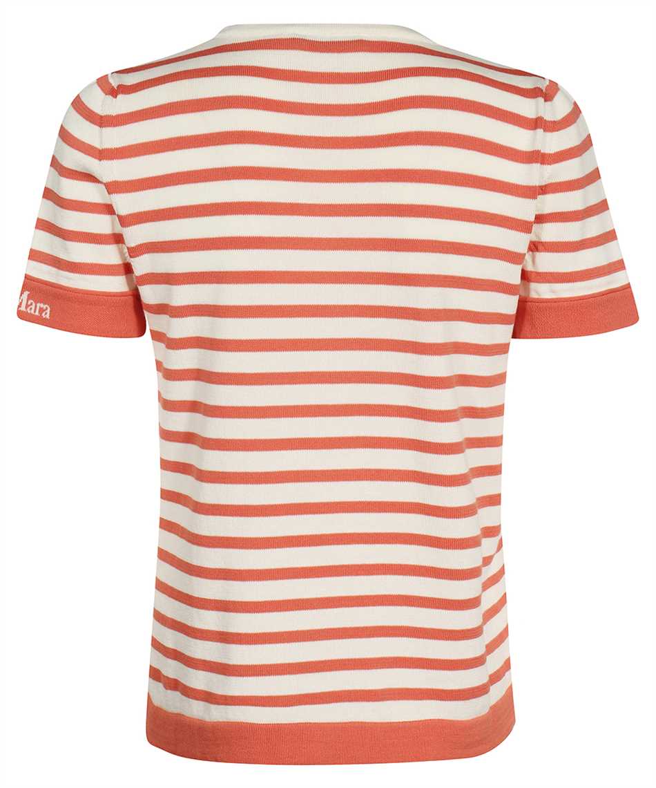 Max Mara Cotton Knit T-shirt In Orange