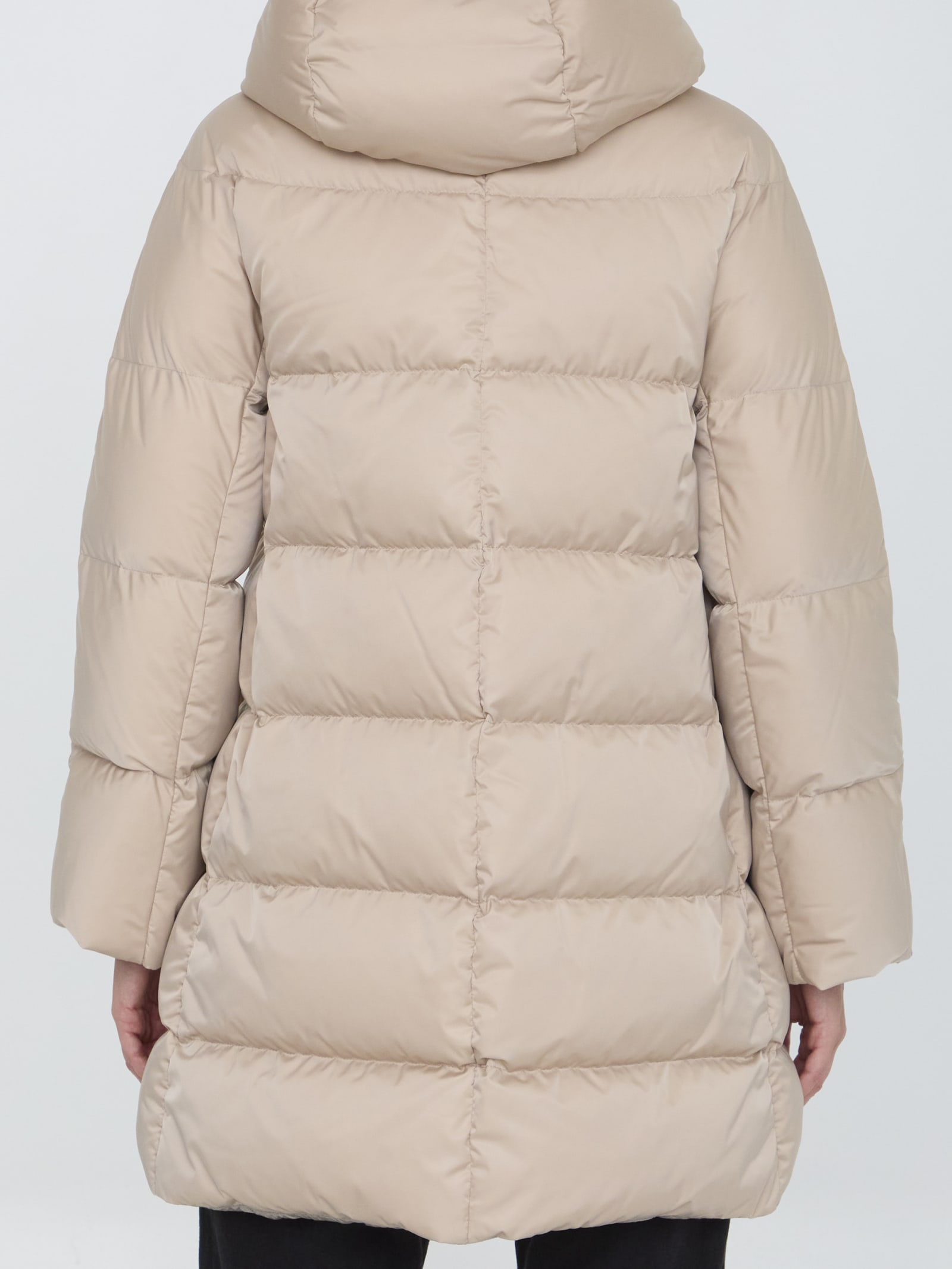 Shop Herno Down Jacket In Nylon In Beige