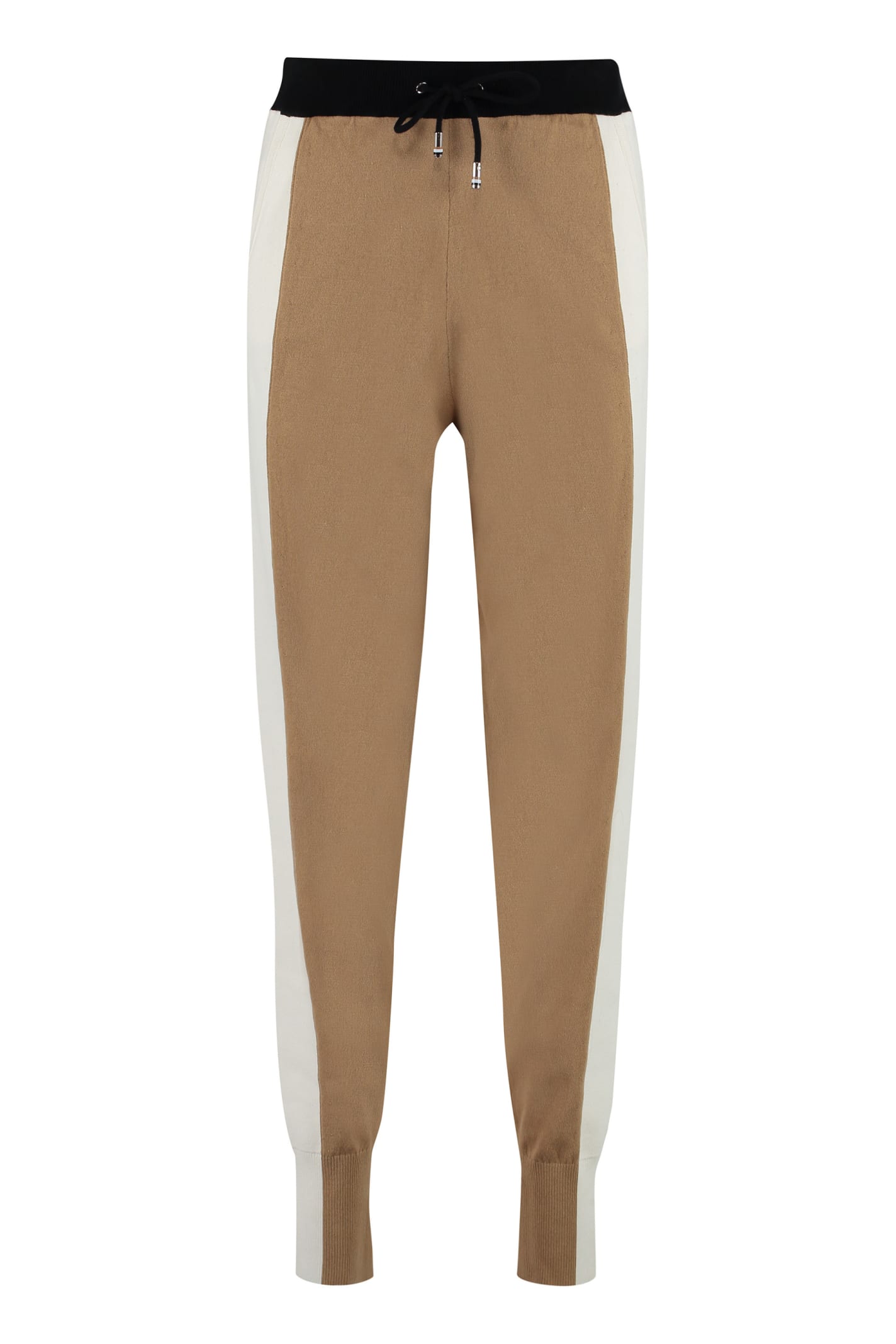 Shop Hugo Boss Knitted Joggers Pants In Camel