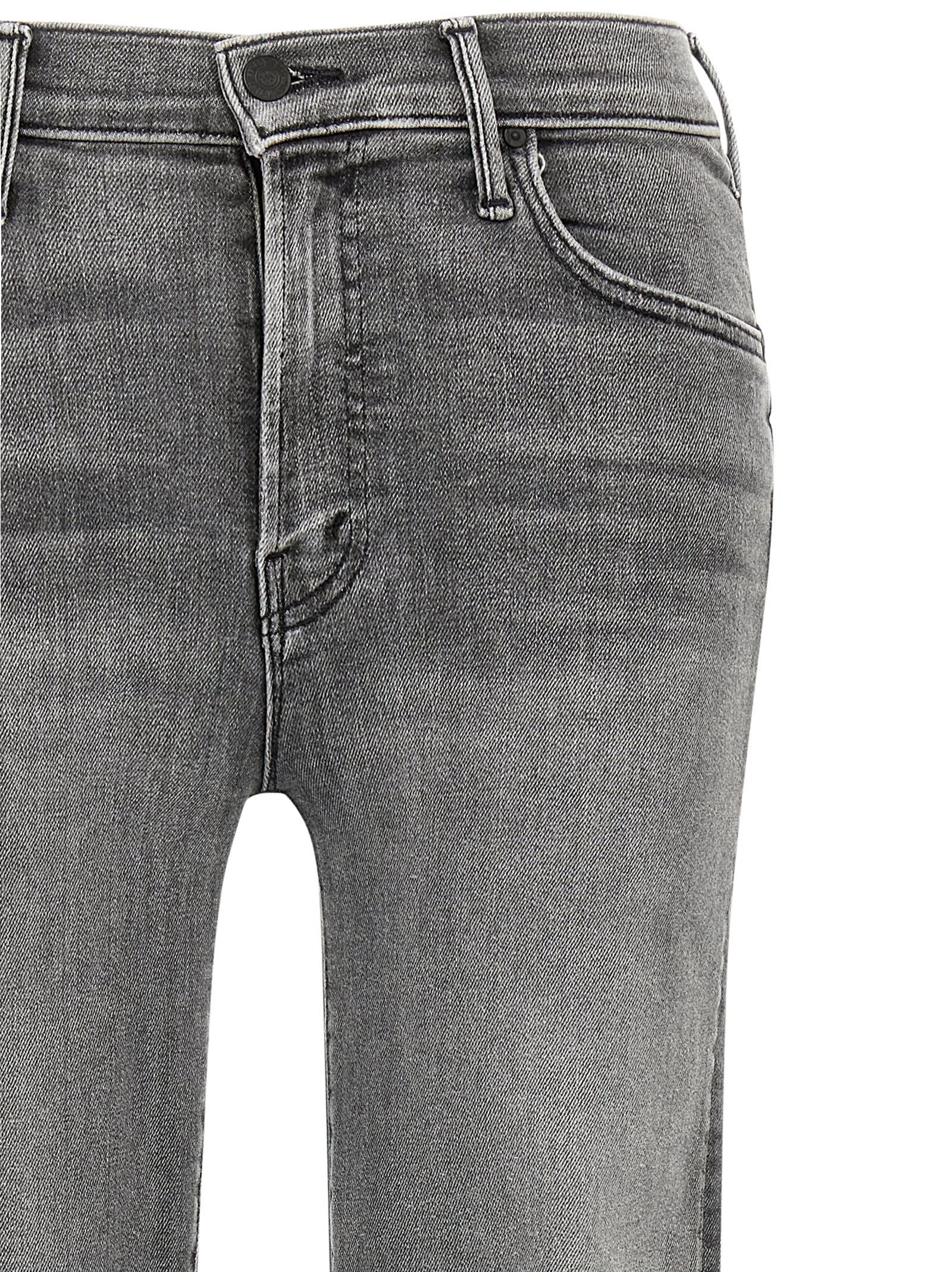 Mother The Pixie Mid Rise Dazzler Ankle Jeans In Gray