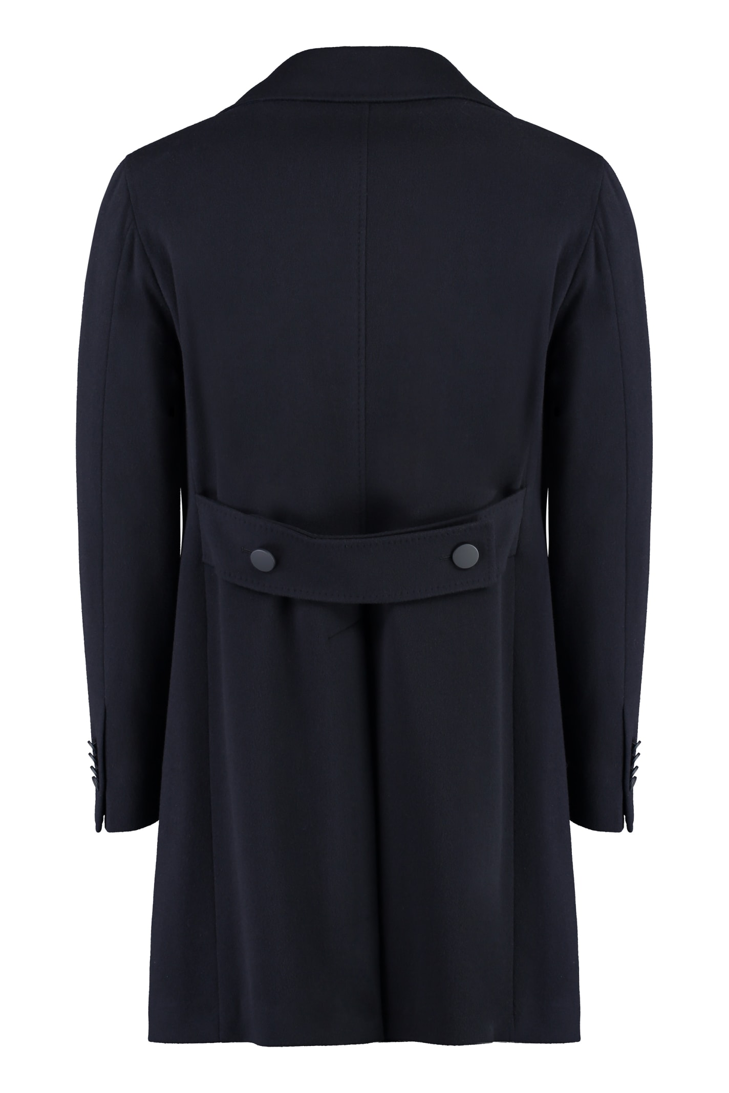 Shop Tagliatore Arden Double-breasted Virgin Wool Coat In Blue